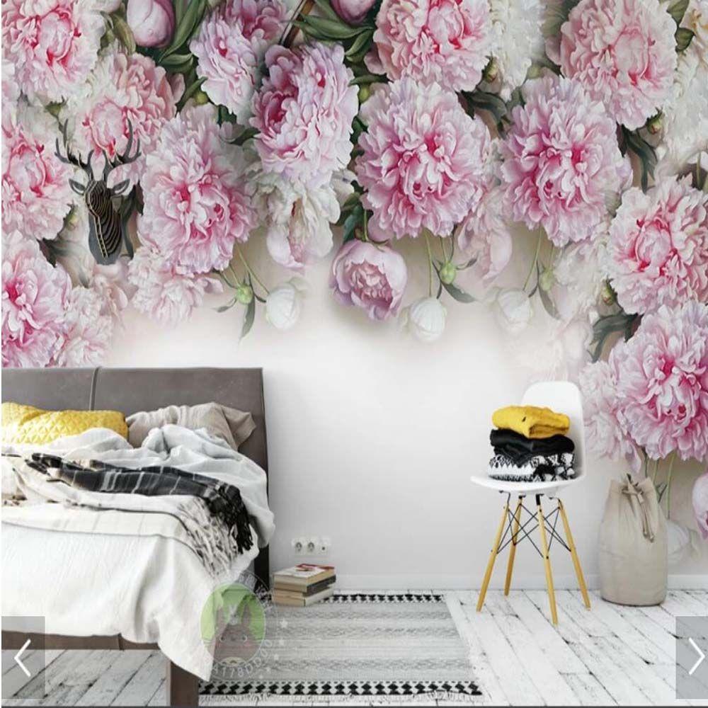 1000x1000 3D Peony Flower Wallpaper Muralaliexpress.com · In stock