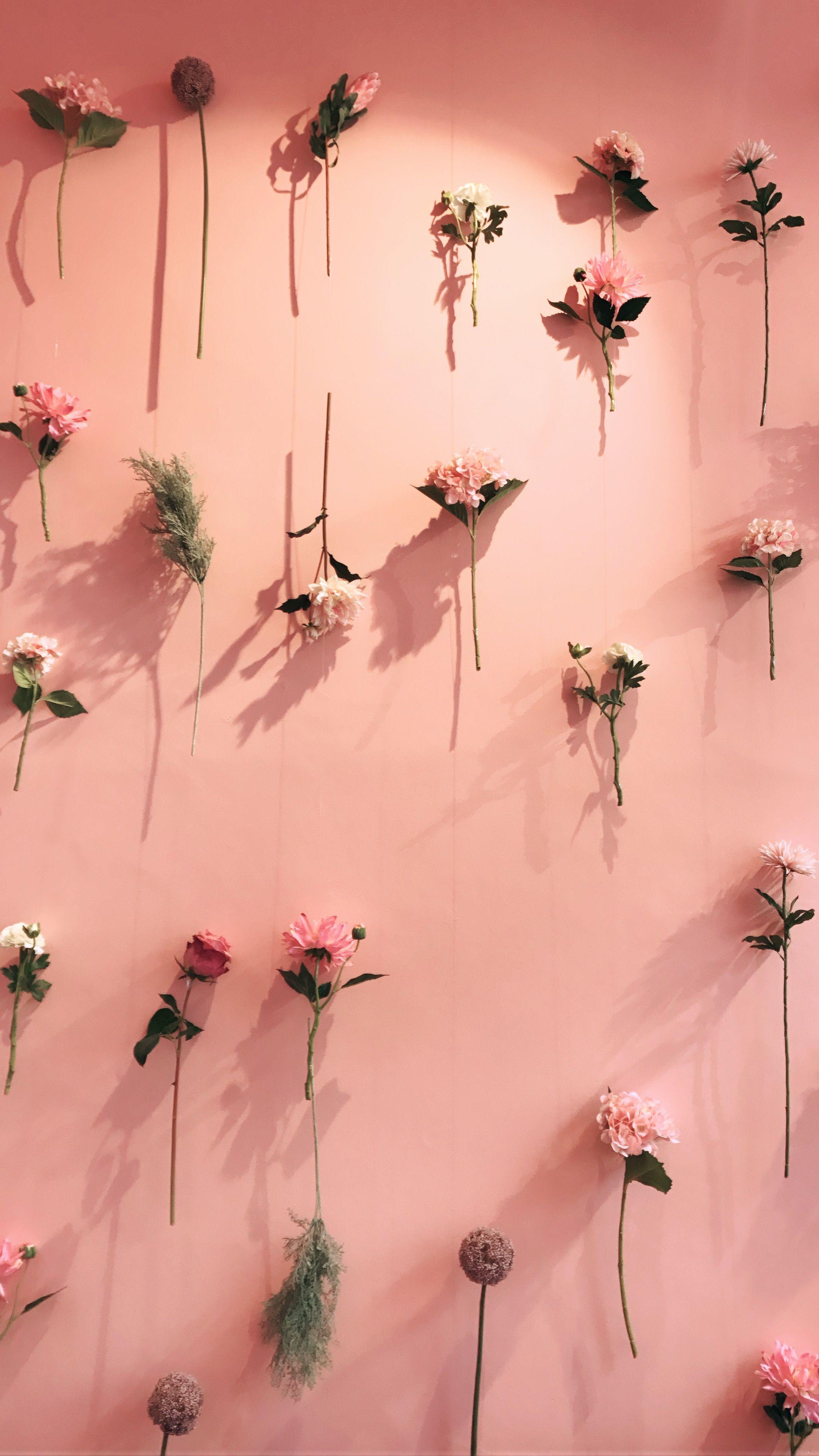 2095x3724 Light pink, floral, iPhone wallpaper for minimalists. Follow me on Instagram. Floral wallpaper iphone, Floral wallpaper, Wallpaper
