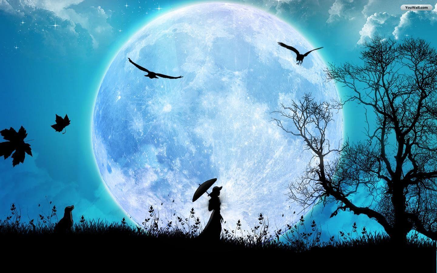 1440x900 Amazing Moonlight Computer Wallpaper