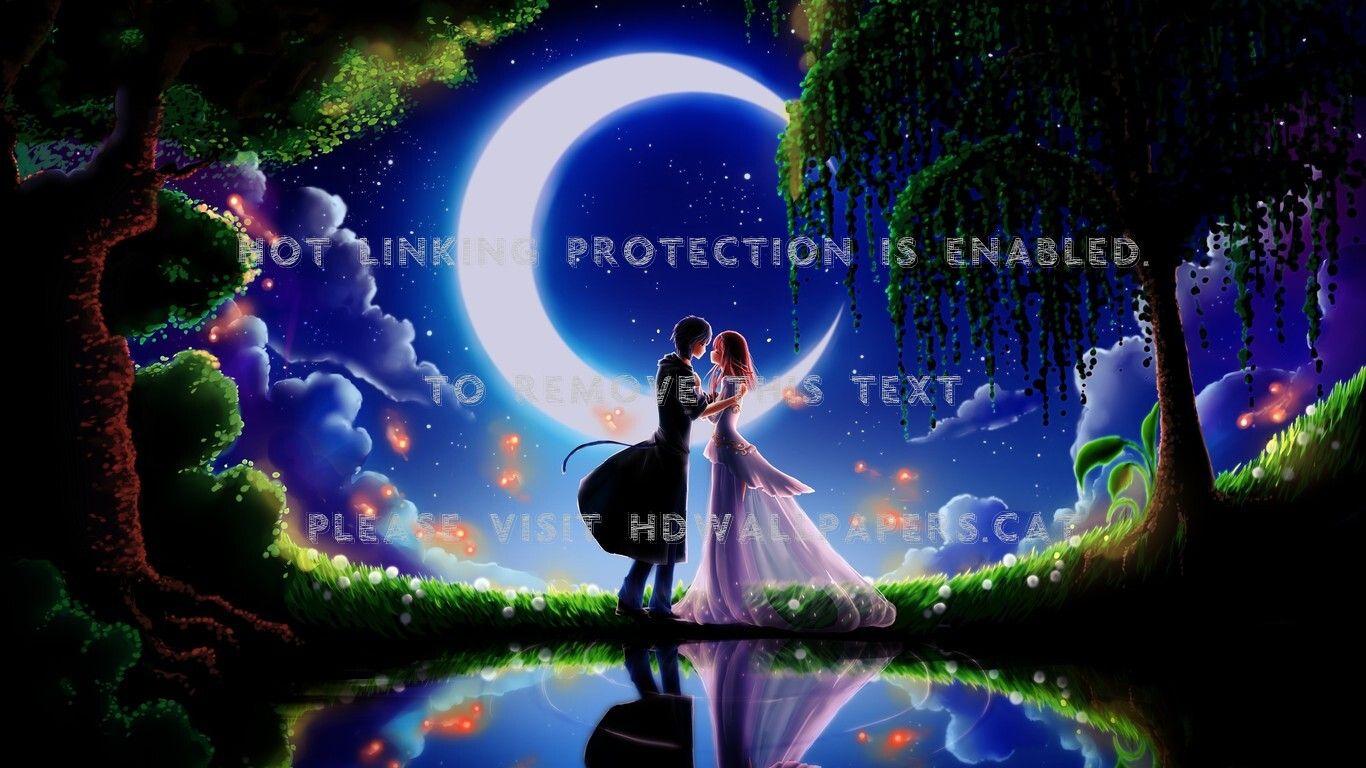 Anime Moonlight Wallpapers Top Free Anime Moonlight Backgrounds WallpaperAccess