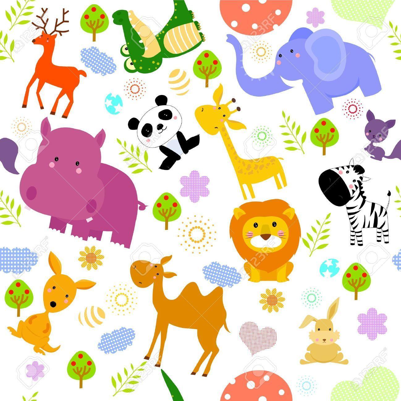 1298x1300 Baby Cartoon Animals Wallpaper. Animal wallpaper, Cute cartoon animals, Cartoon animals