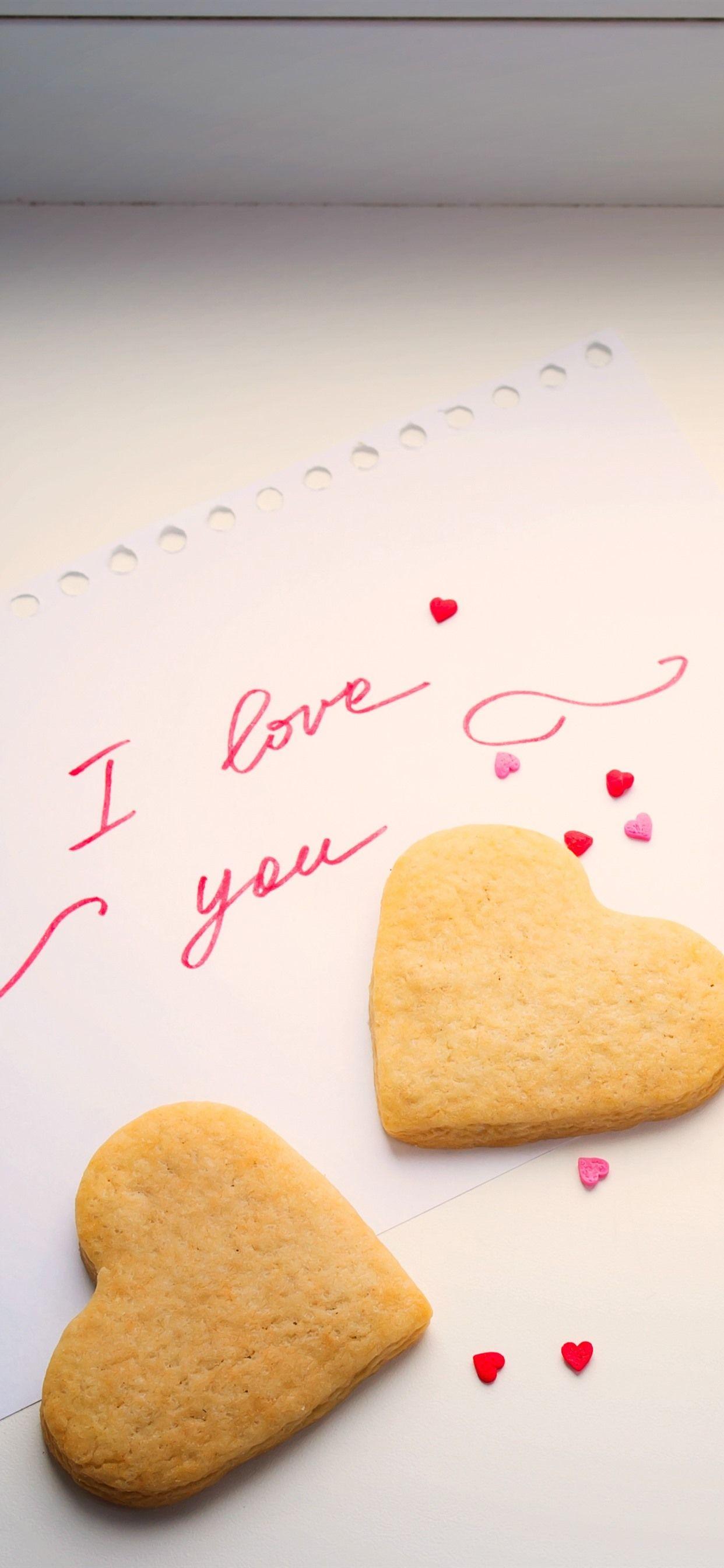1242x2688 Love Heart Cookies, Coffee, Cup 1242x2688 IPhone 11 Pro XS Max Wallpaper, Background, Picture, Image