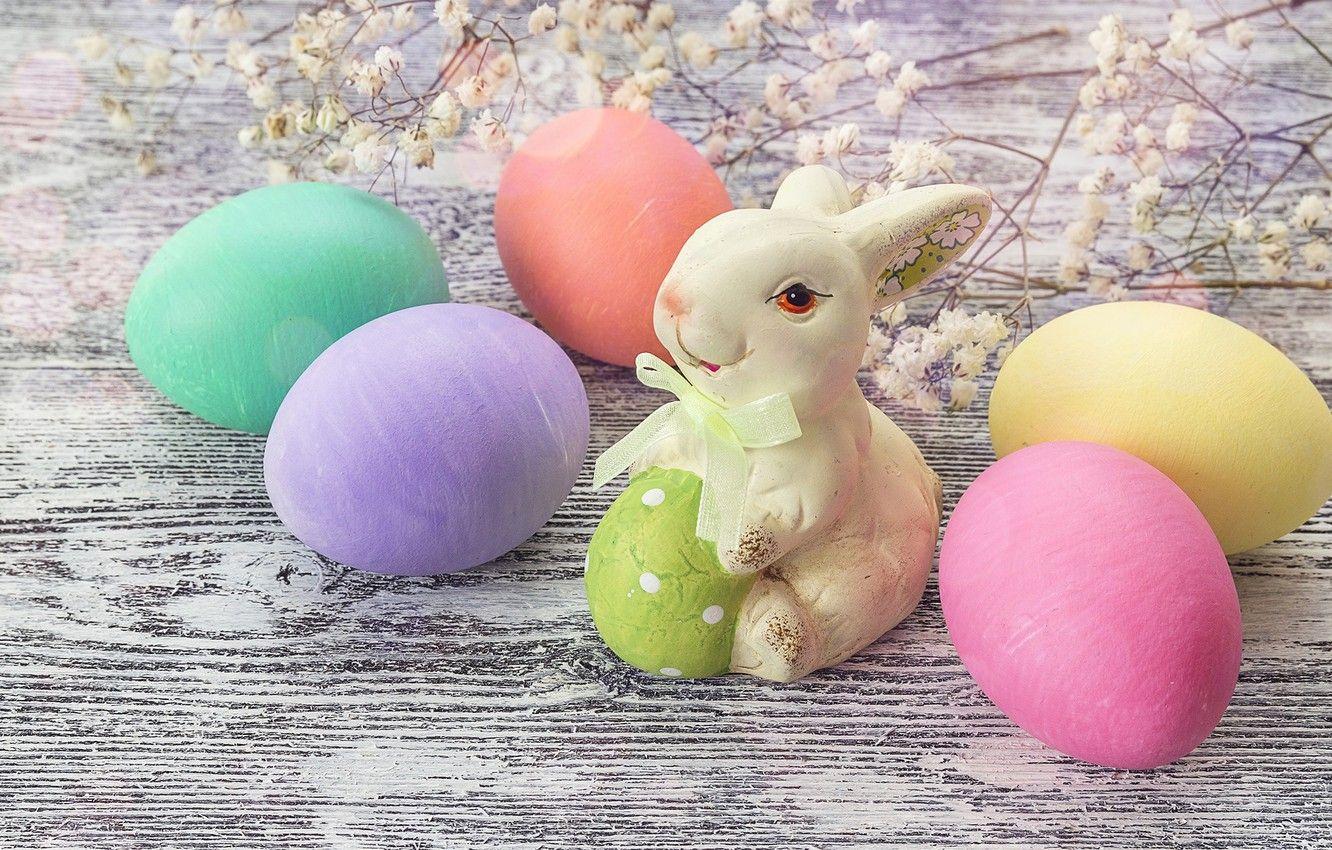 1332x850 Wallpaper eggs, rabbit, Easter image for desktop, section праздники