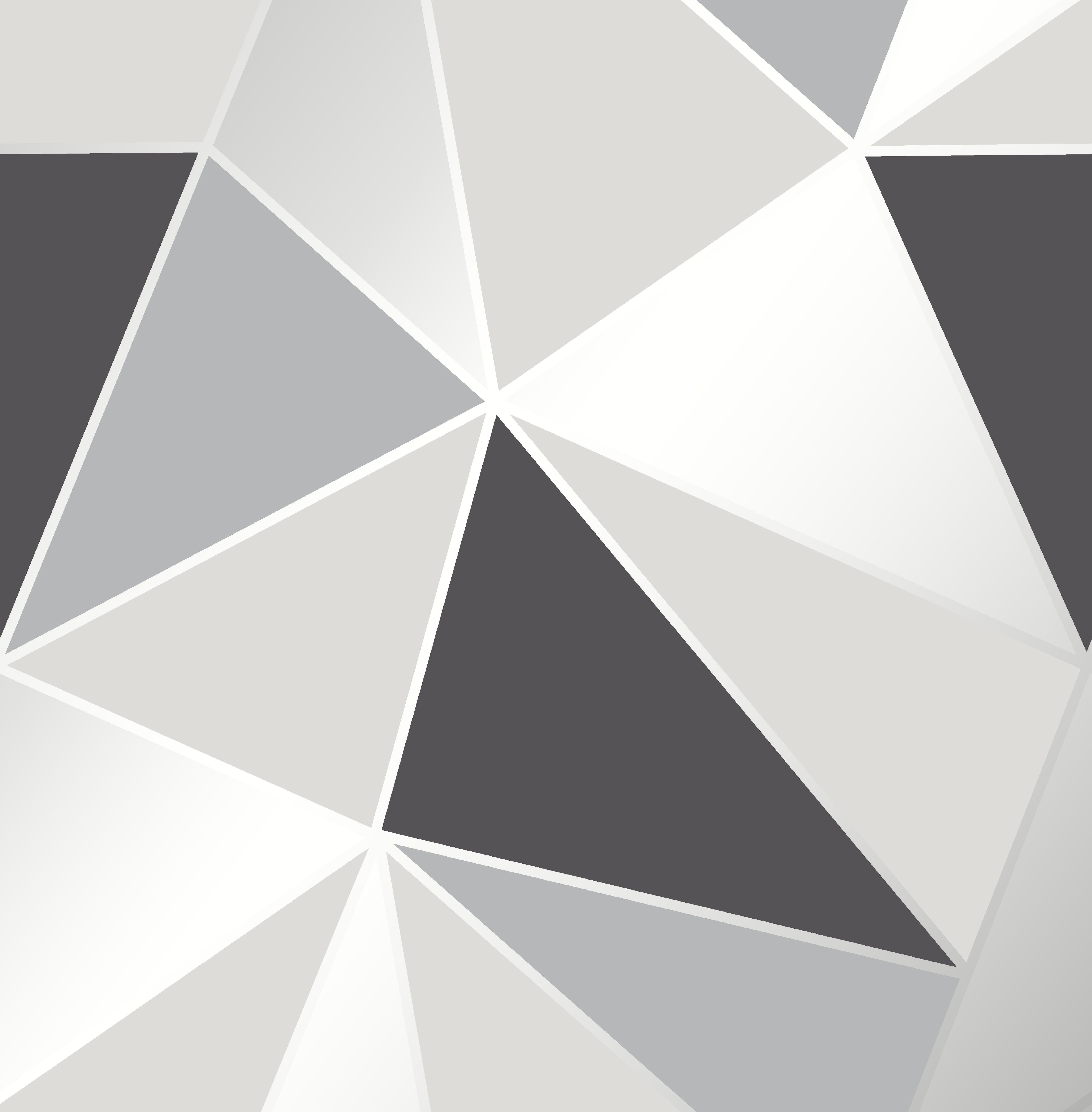 5207x5300 Black Metallic Silver Geometric Wallpaper 3D Apex Triangle Modern Fine Decor 5011419419944