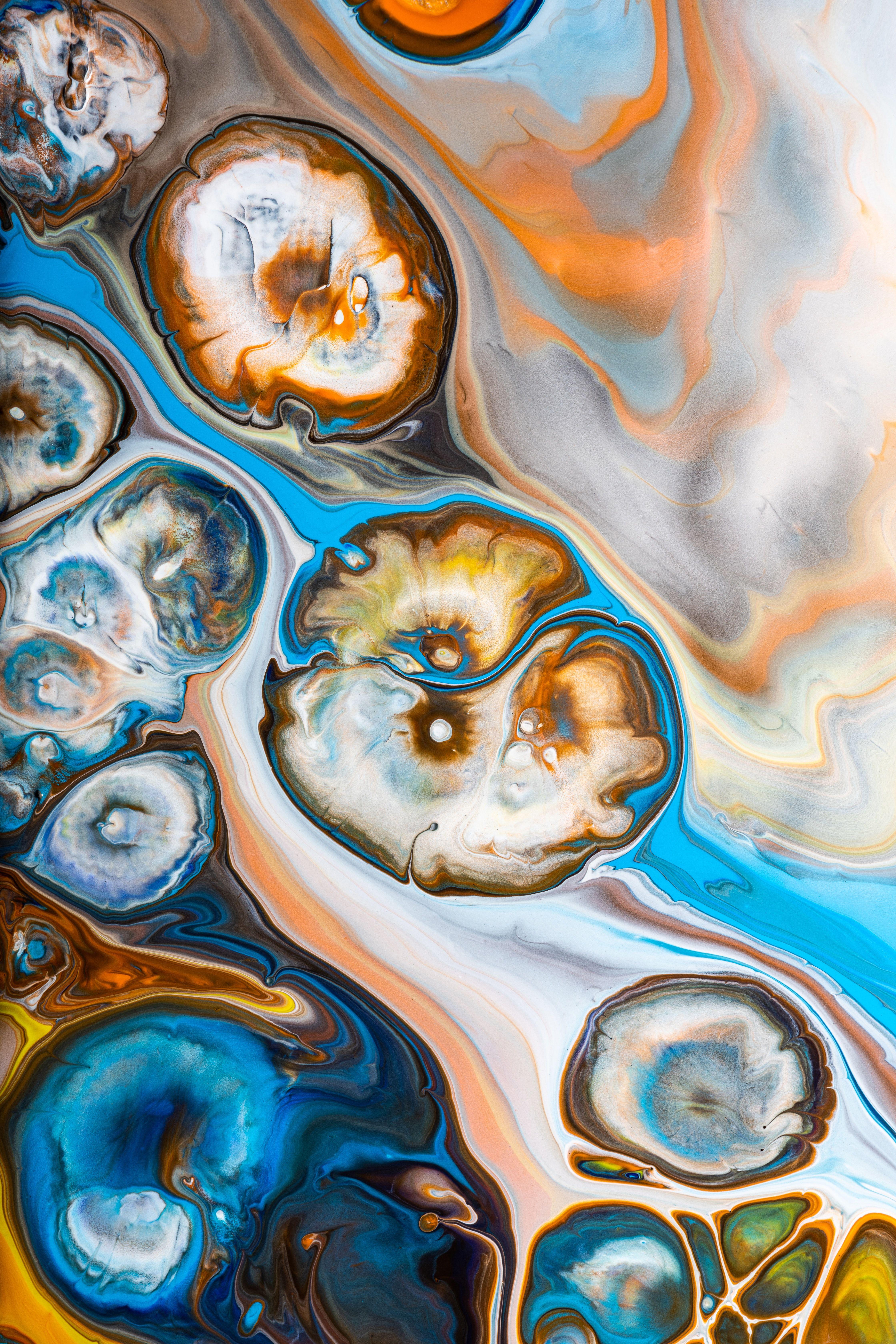 4480x6720 blue and white abstract painting photo