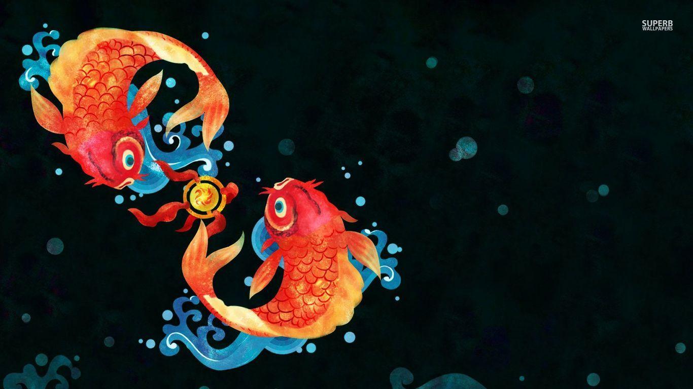 1366x768 Koi Fish Wallpaper