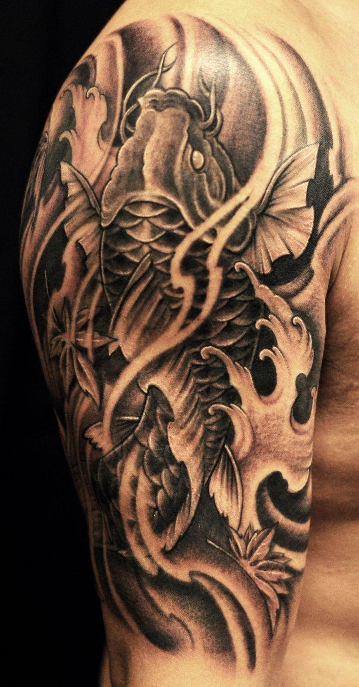 736x1408 Koi Fish Tattoo Wallpaper HD