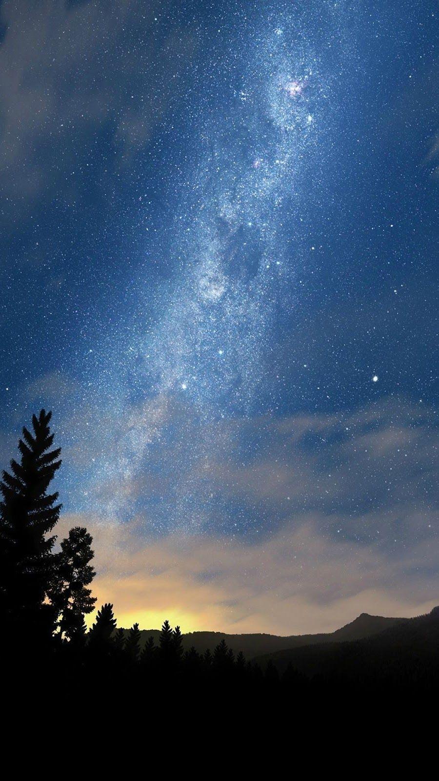 900x1600 Blue milky way #wallpaper #iphone #android. Beautiful sky, Beautiful wallpaper, Aesthetic wallpaper