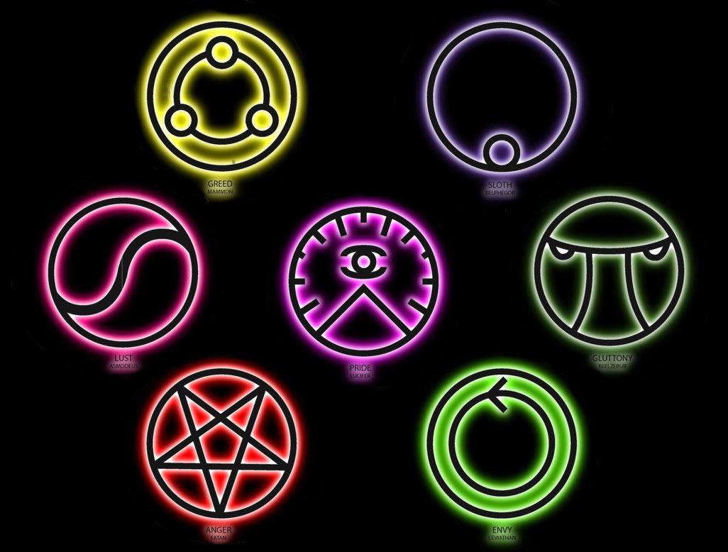 seven deadly sins symbols  Ý tưởng hình xăm Hình xăm Biểu tượng