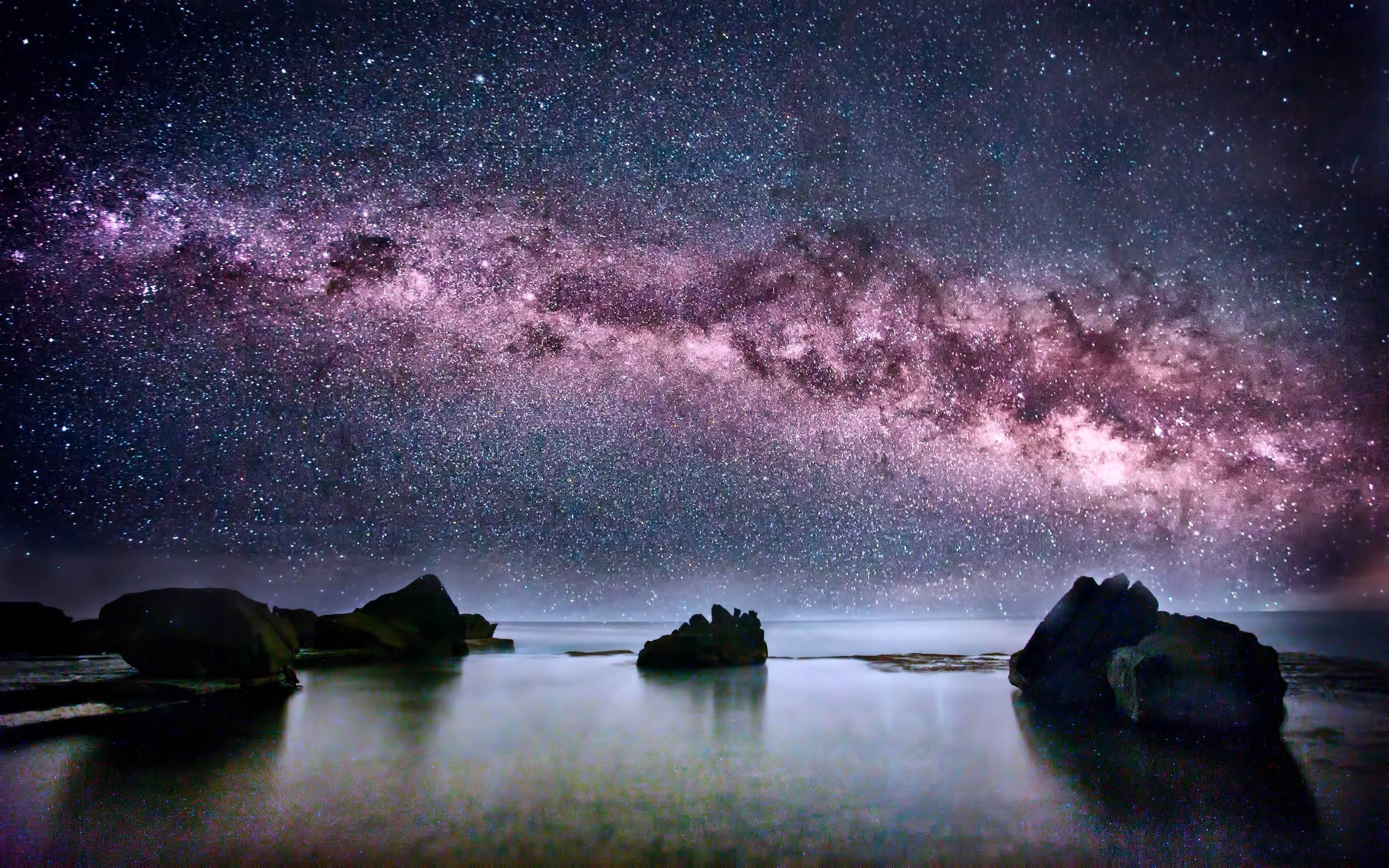 Sci Fi Milky Way Lake Reflection HD wallpaper  Peakpx