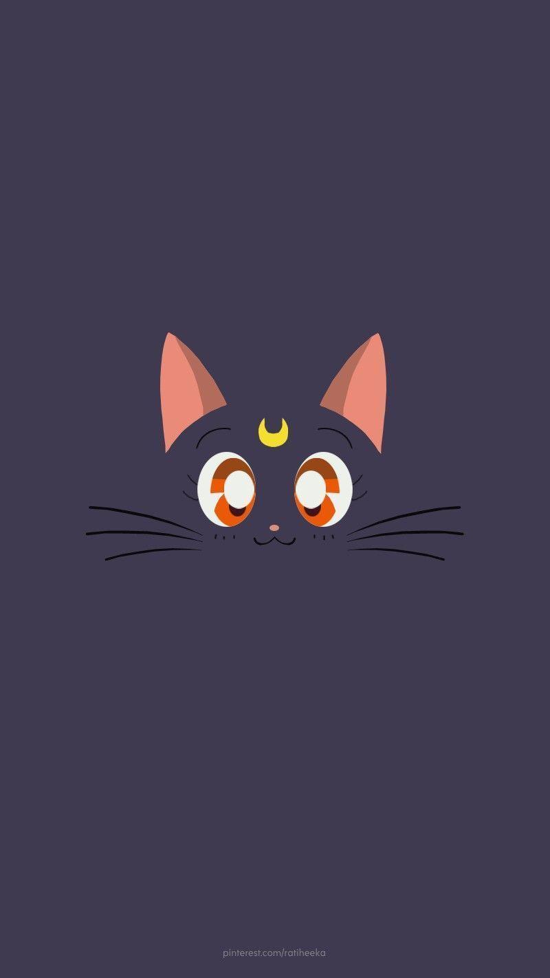 800x1422 Sailor Moon Cat Wallpaper. Sailor moon wallpaper, Sailor moon cat, Sailor moon art