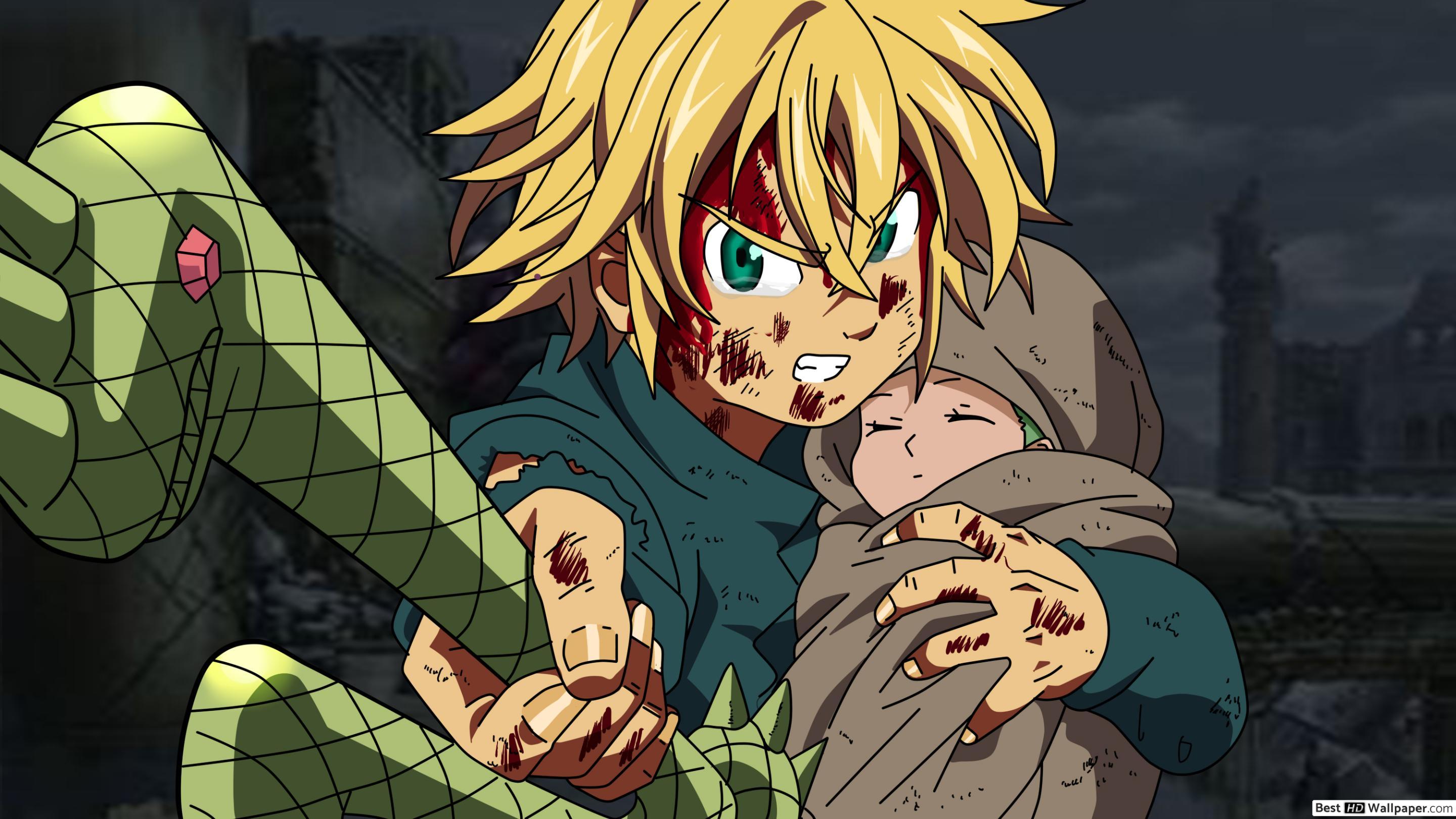 2880x1620 The Seven Deadly Sins & Elizabeth Liones HD wallpaper download