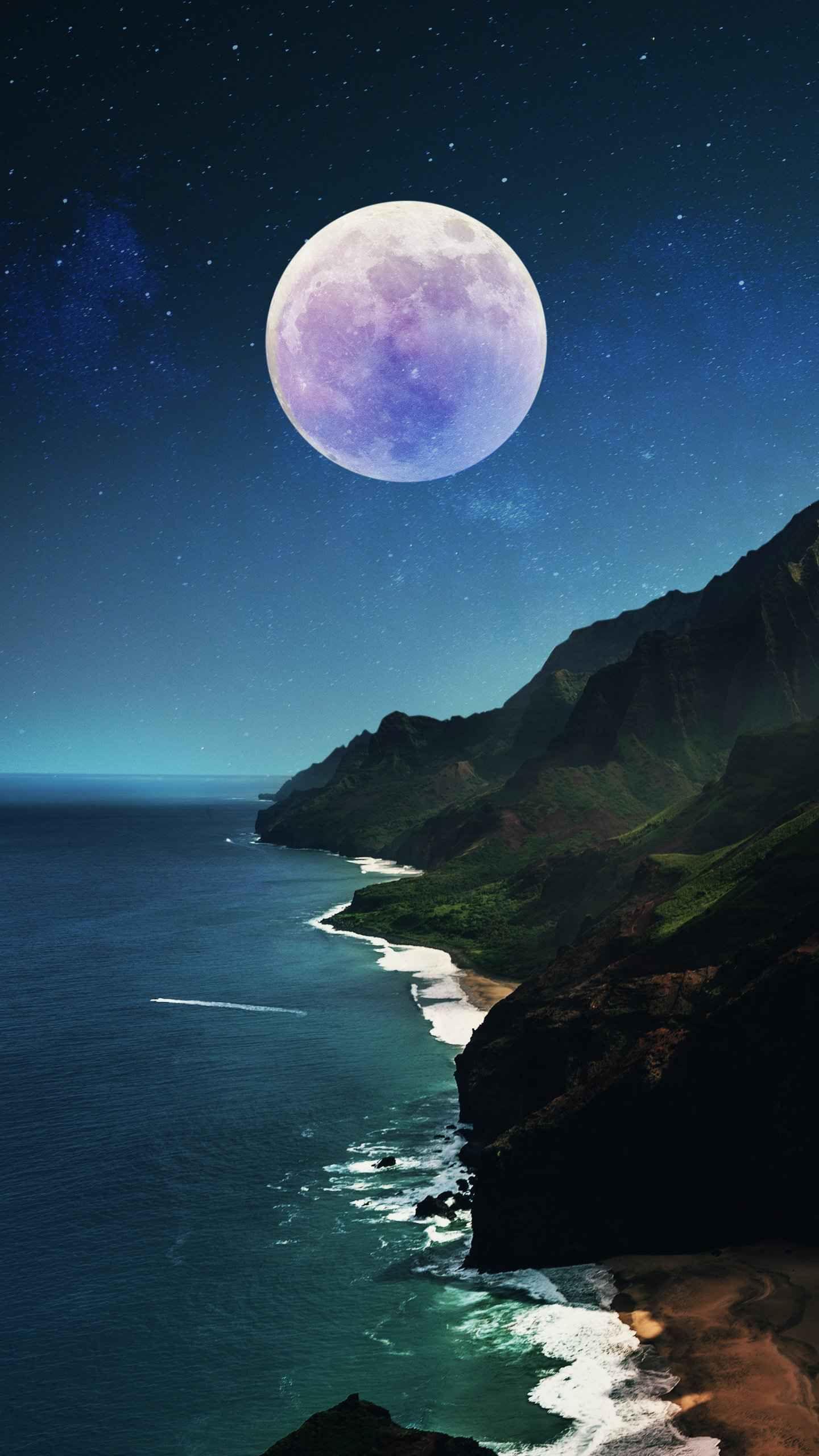 1440x2560 Lunar Waves IPhone Wallpaper. Beautiful moon, Moon photography, Beautiful wallpaper