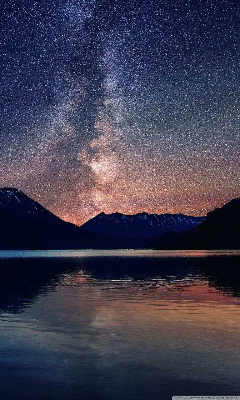 768x1280 Milky Way Mountains Landscape by Yakub Nihat Ultra HD Desktop Background Wallpaper for 4K UHD TV : Tablet