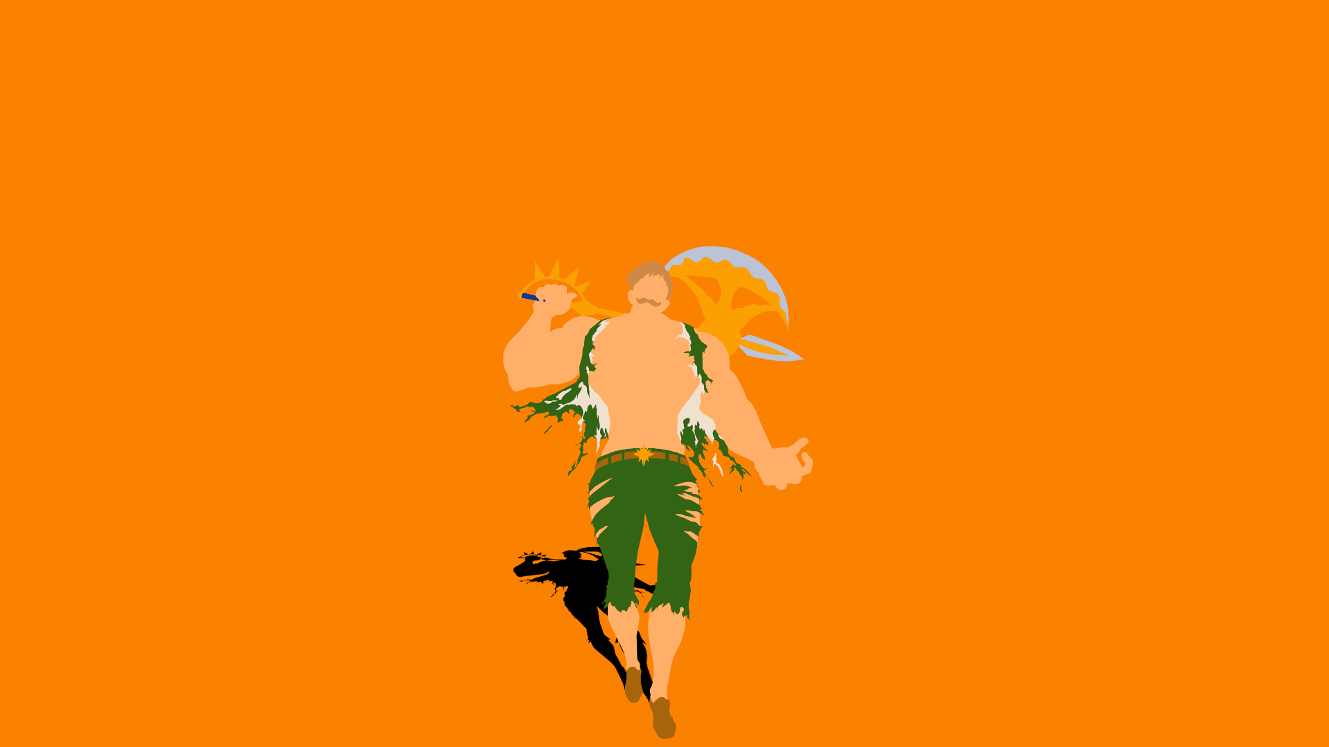 1920x1080 Escanor Minimalist Art