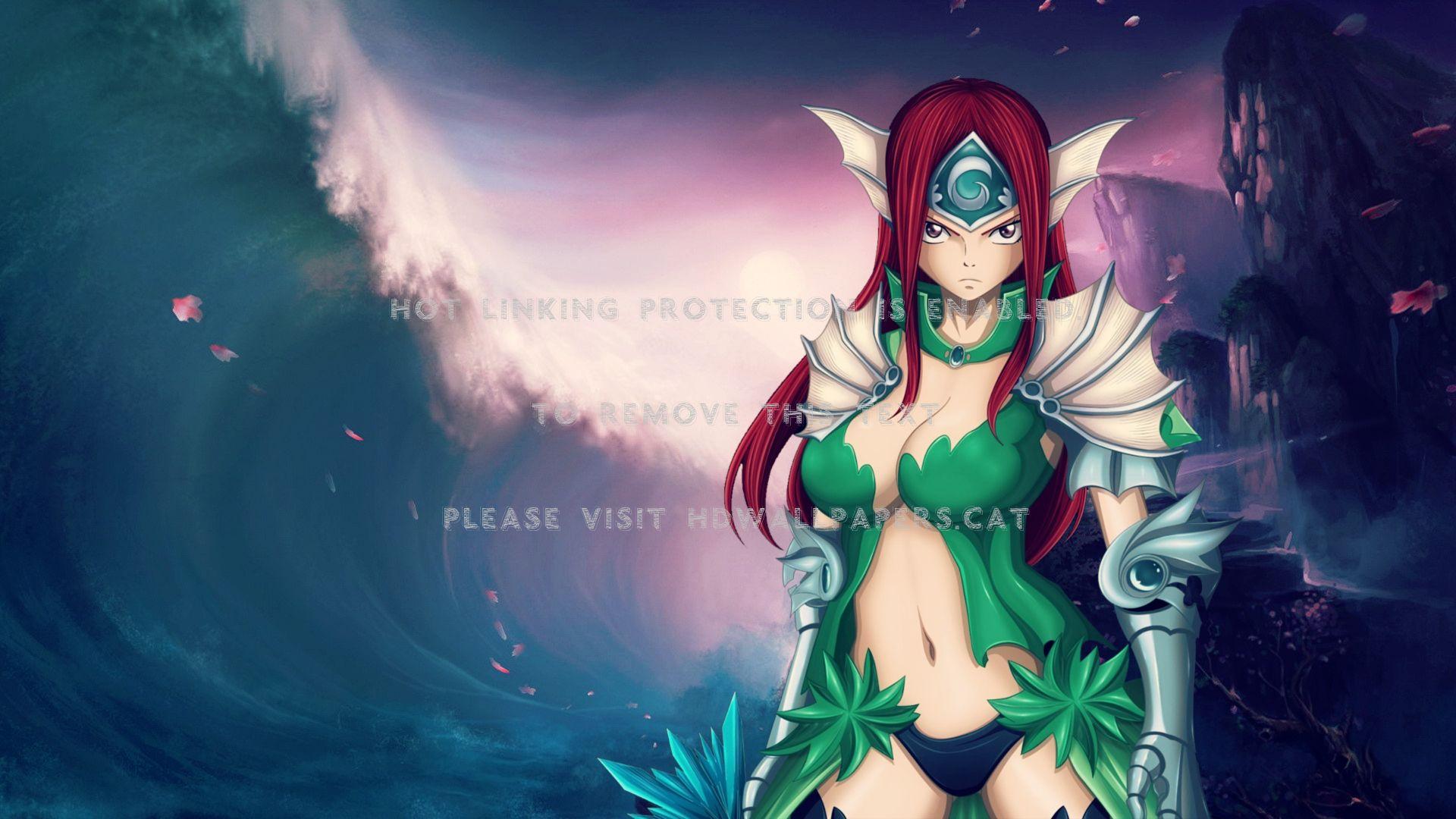 1920x1080 fairy tail erza water dragon armor fantasy
