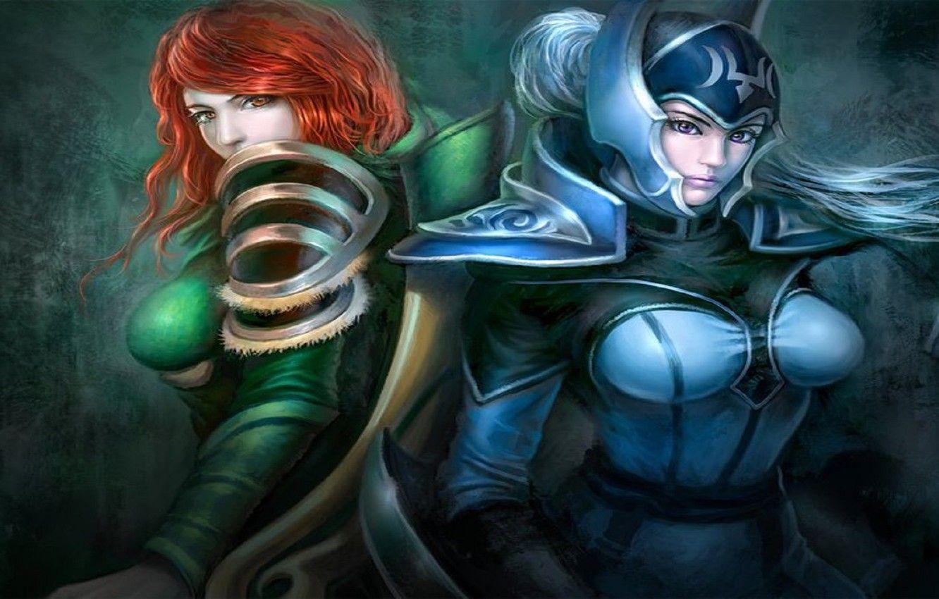 1332x850 Wallpaper Dota Luna, Windranger image for desktop, section игры