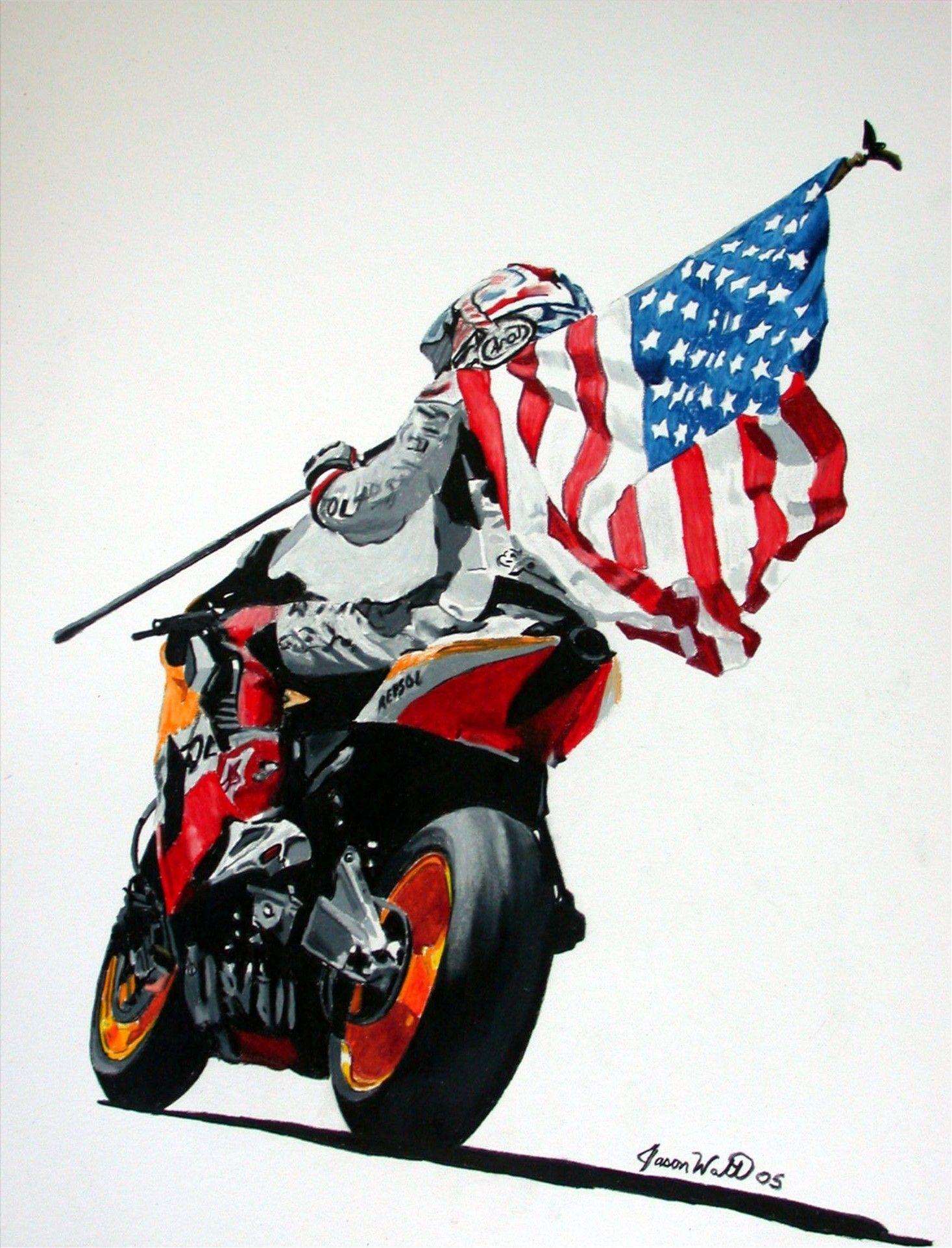 1467x1923 Nicky Hayden favorite print all time. Racing bikes, Bike art, Racing motorcycles