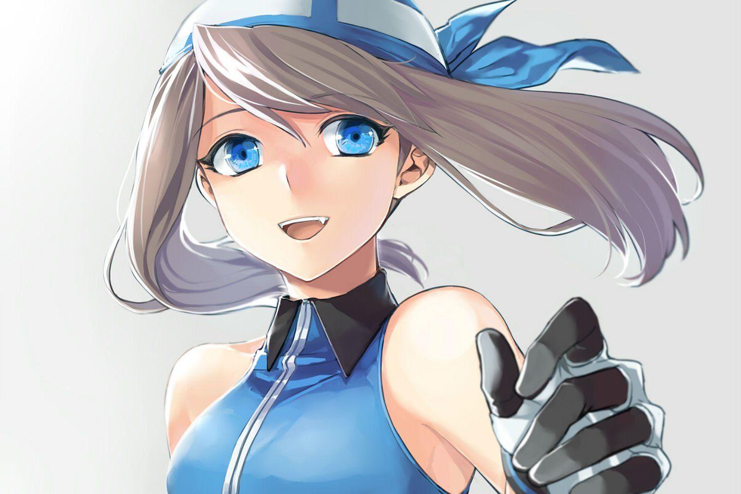 1440x960 Blue eyes brown hair fang gloves hat obo pokemon sapphire (pokemon) wallpaperx960