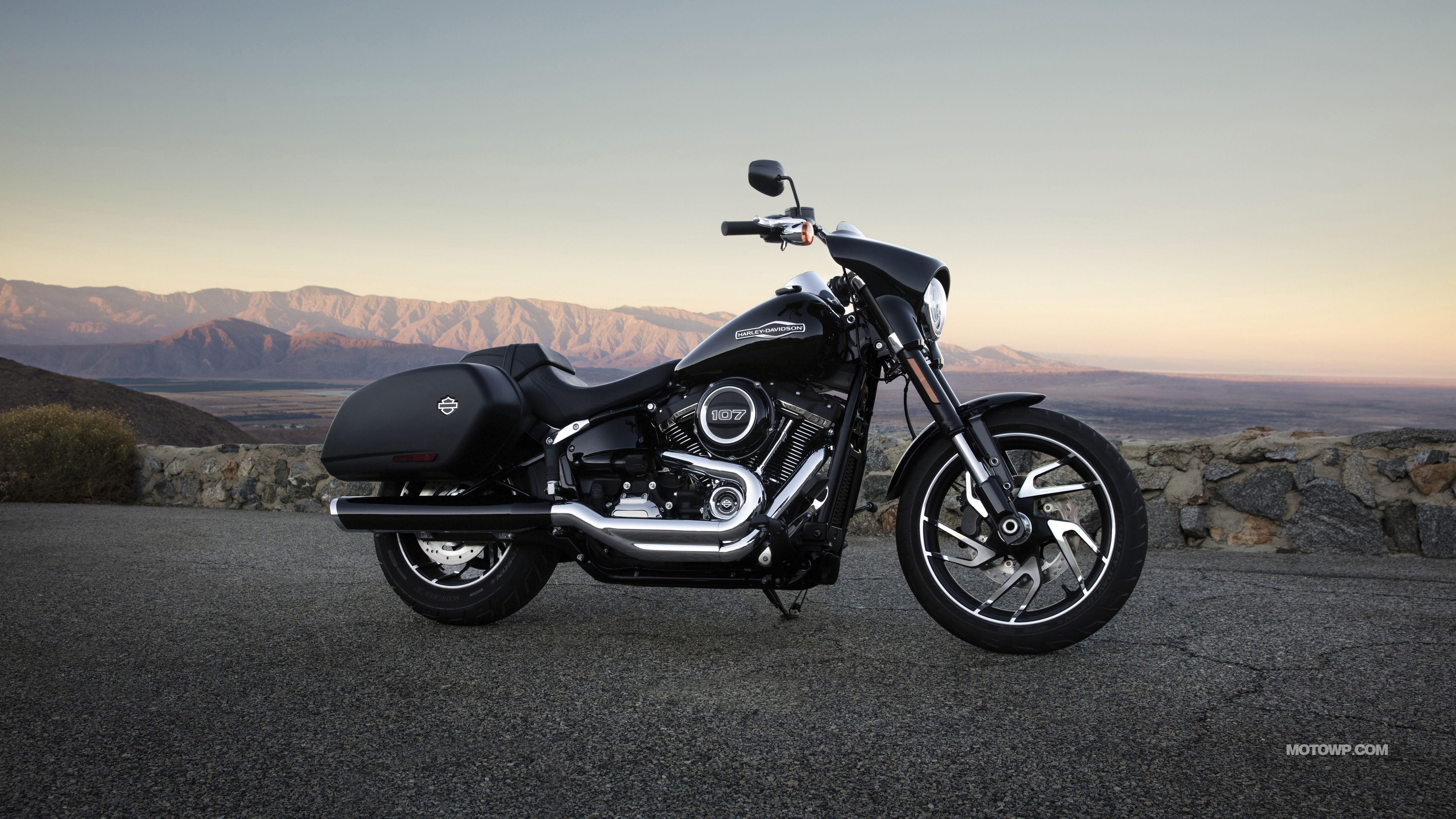 5120x2880 Motorcycles Desktop Wallpaper Harley Davidson Softail Sport Glide