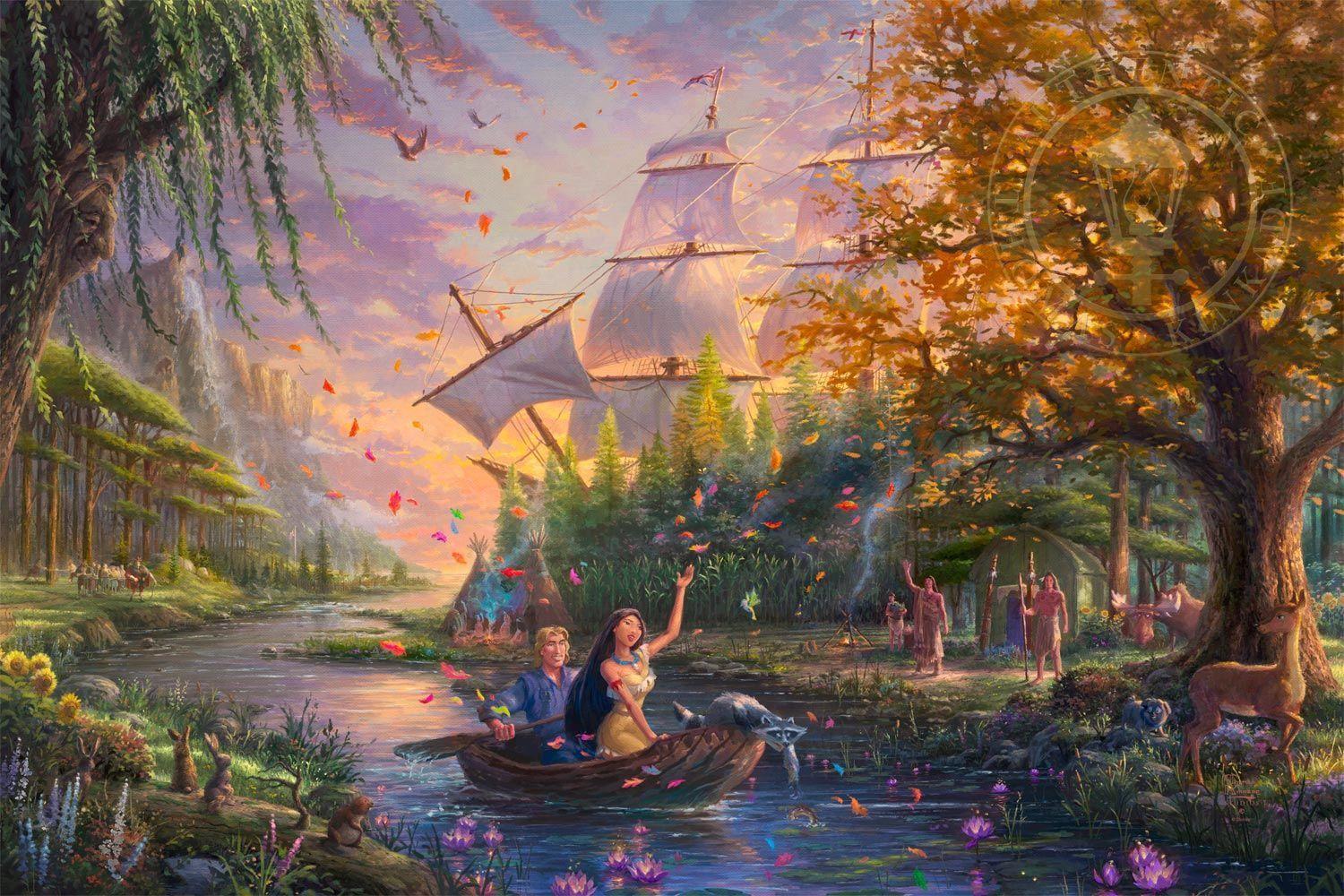 1500x1000 Thomas Kinkade Disney Wallpaper. Thomas kinkade disney, Kinkade disney, Disney image