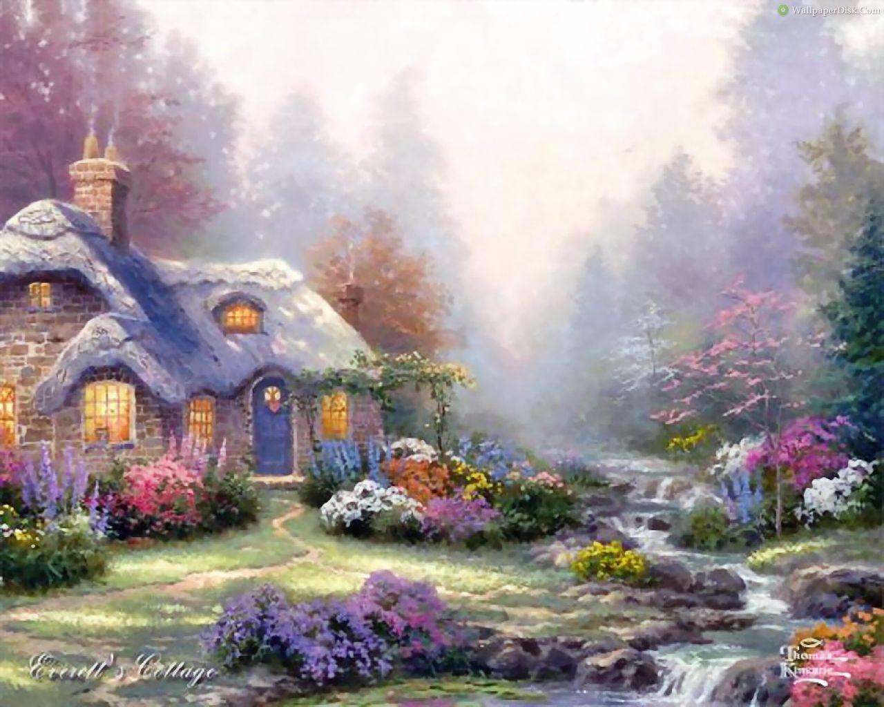 1280x1024 Thomas Kinkade Wallpaper And. Best HD Background