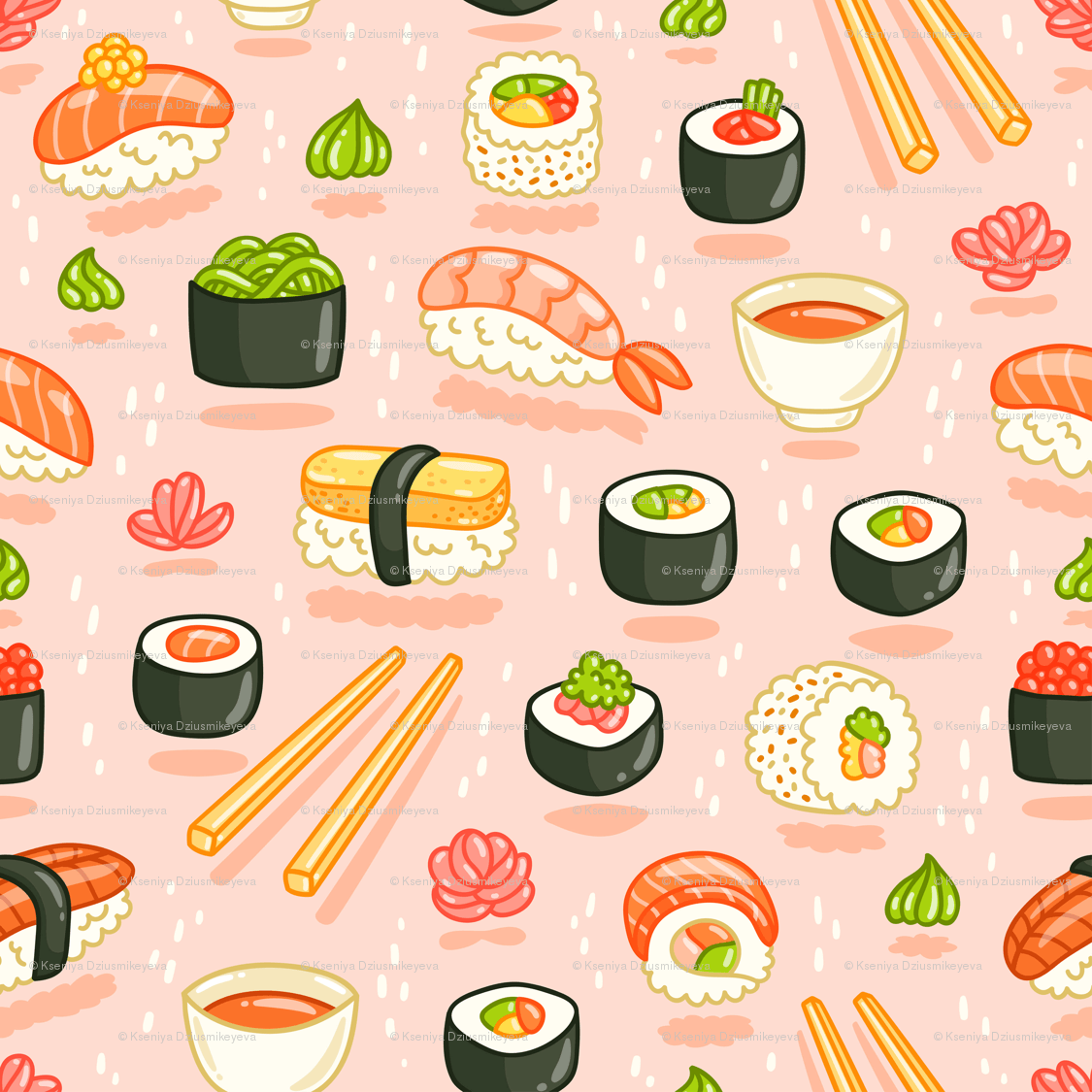 Top 135+ Kawaii sushi wallpaper - Rhsarrow.com
