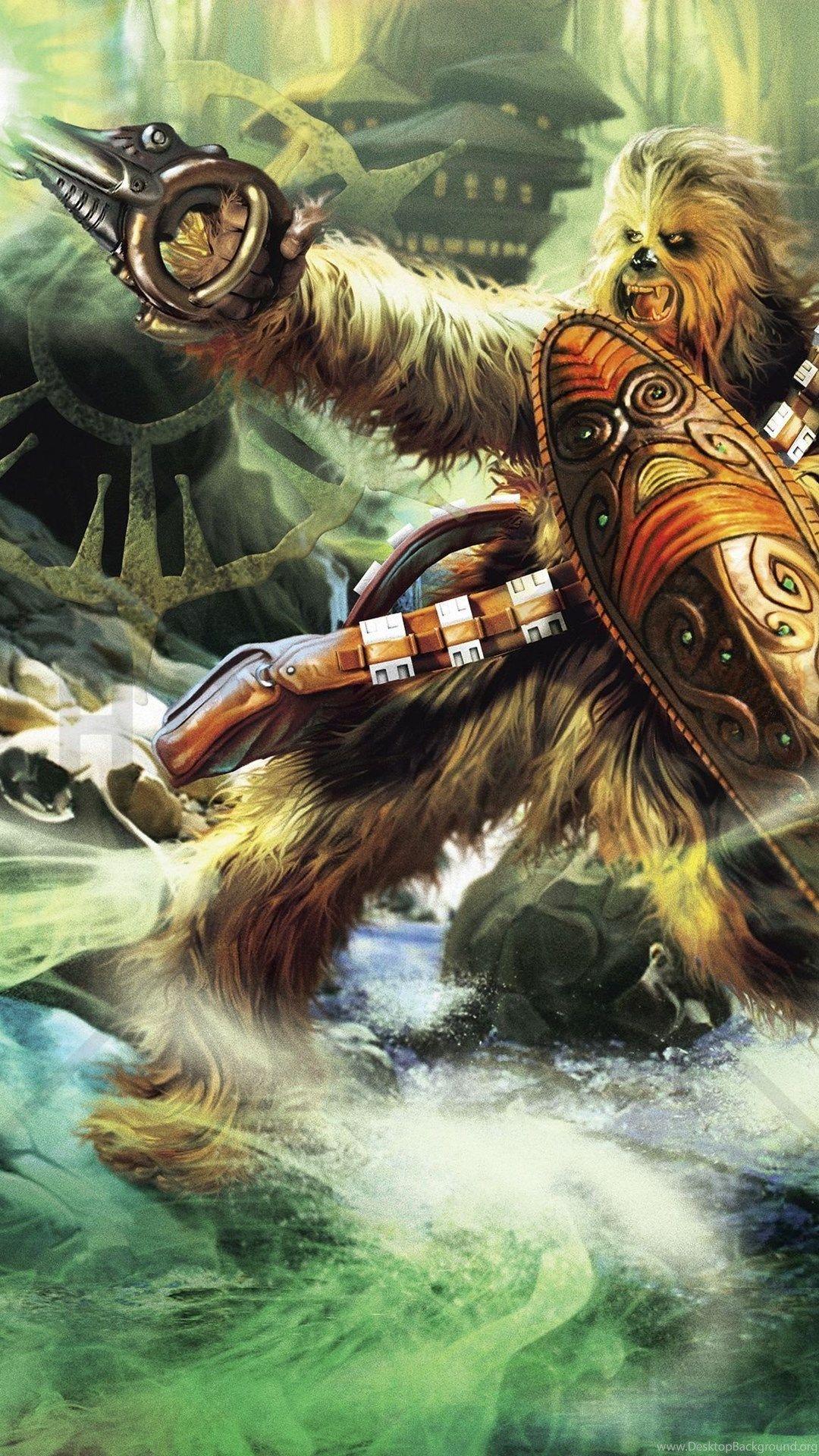 1080x1920 Star Wars Chewbacca With Shield Wall Mural & Photo Wallpaper. Desktop Background