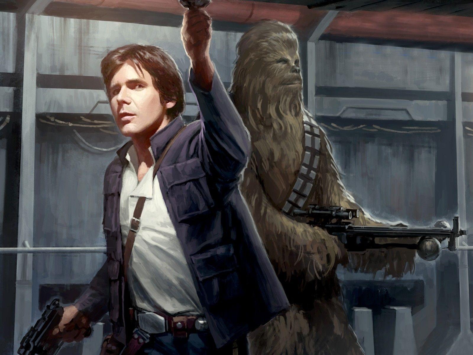 1600x1200 Chewbacca Han Solo Star Wars Wallpaper:1600x1200
