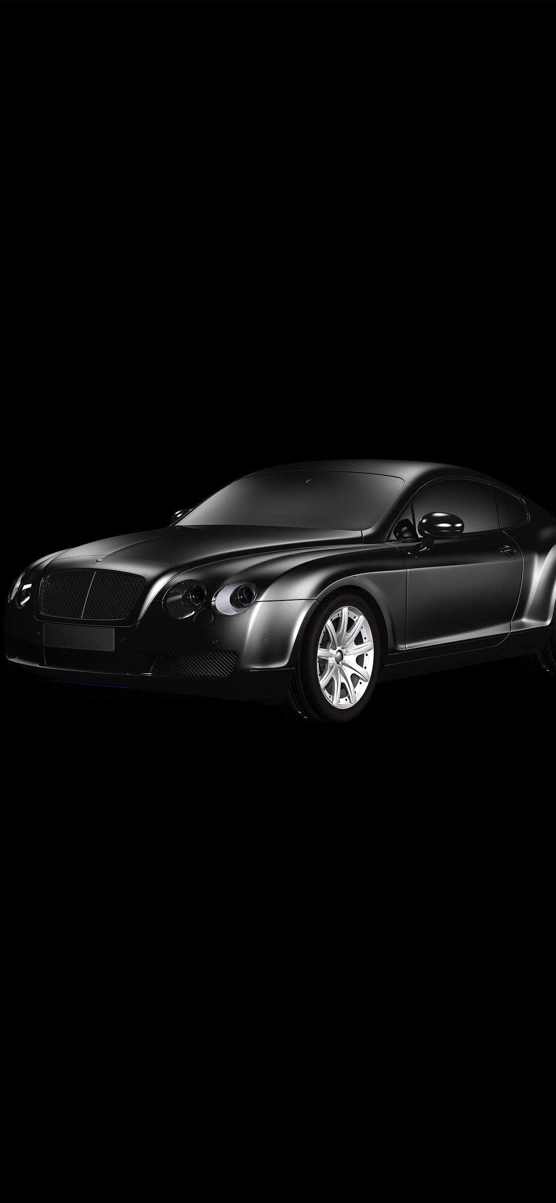 Hình nền nghệ thuật vẽ minh họa cho xe ô tô Bentley màu đen tối Limousine 1125x2436