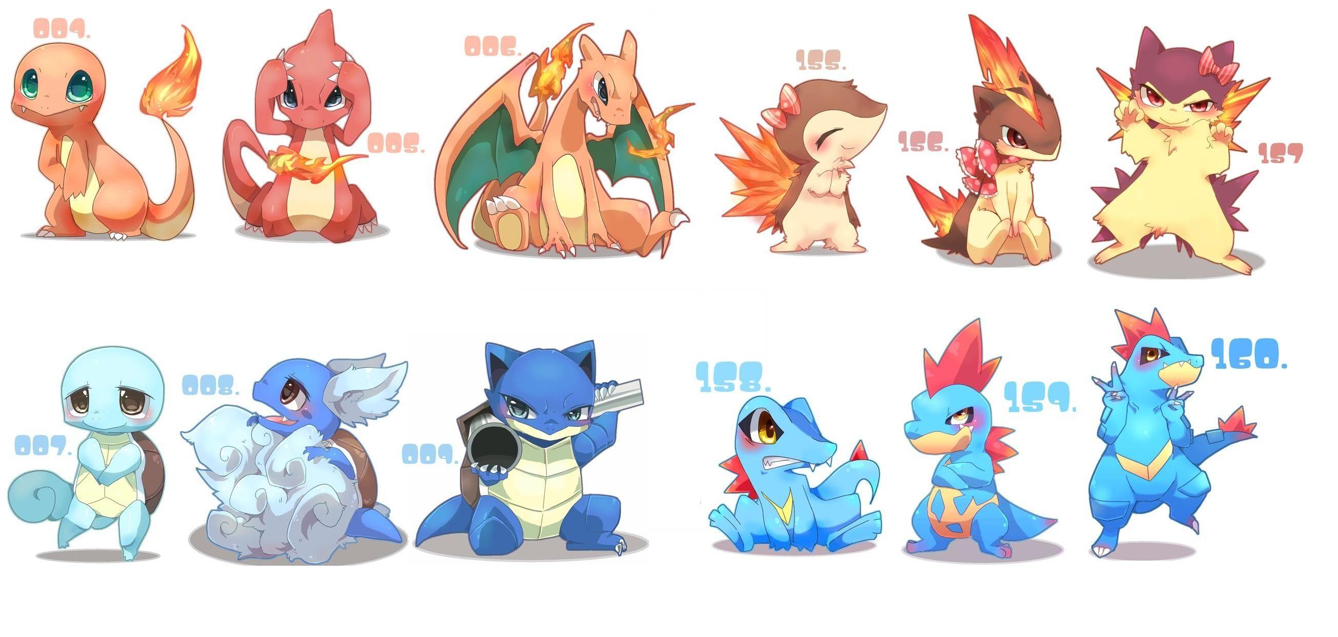 2608x1242 Pokemon Starters Wallpaper