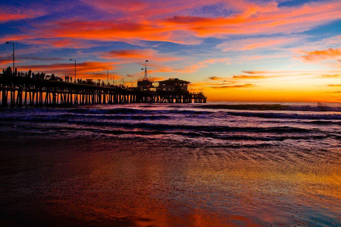 Santa Monica Sunset Wallpapers - Top Free Santa Monica Sunset ...