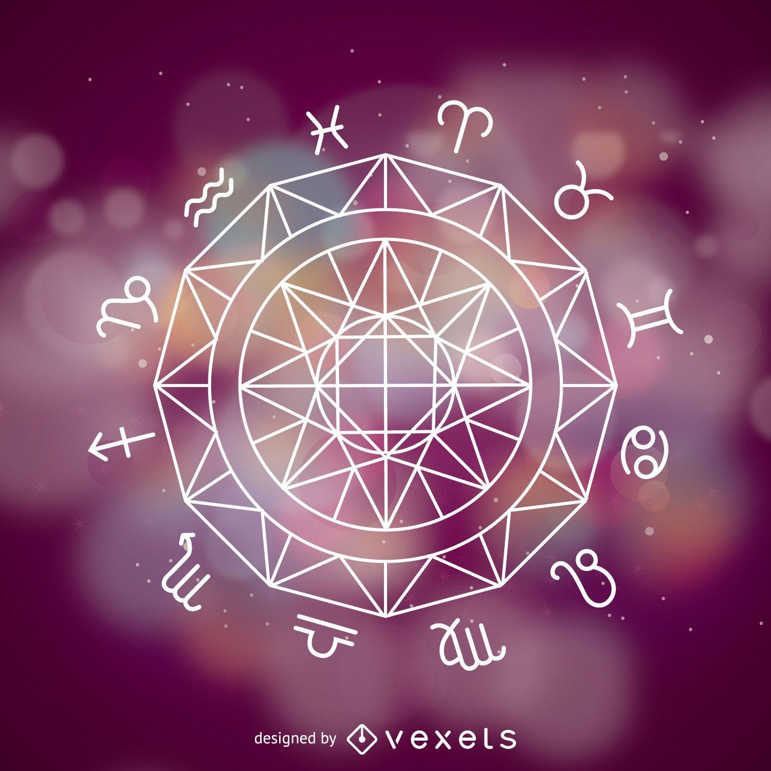 1500x1500 Zodiac Signs Wheel Vector Download