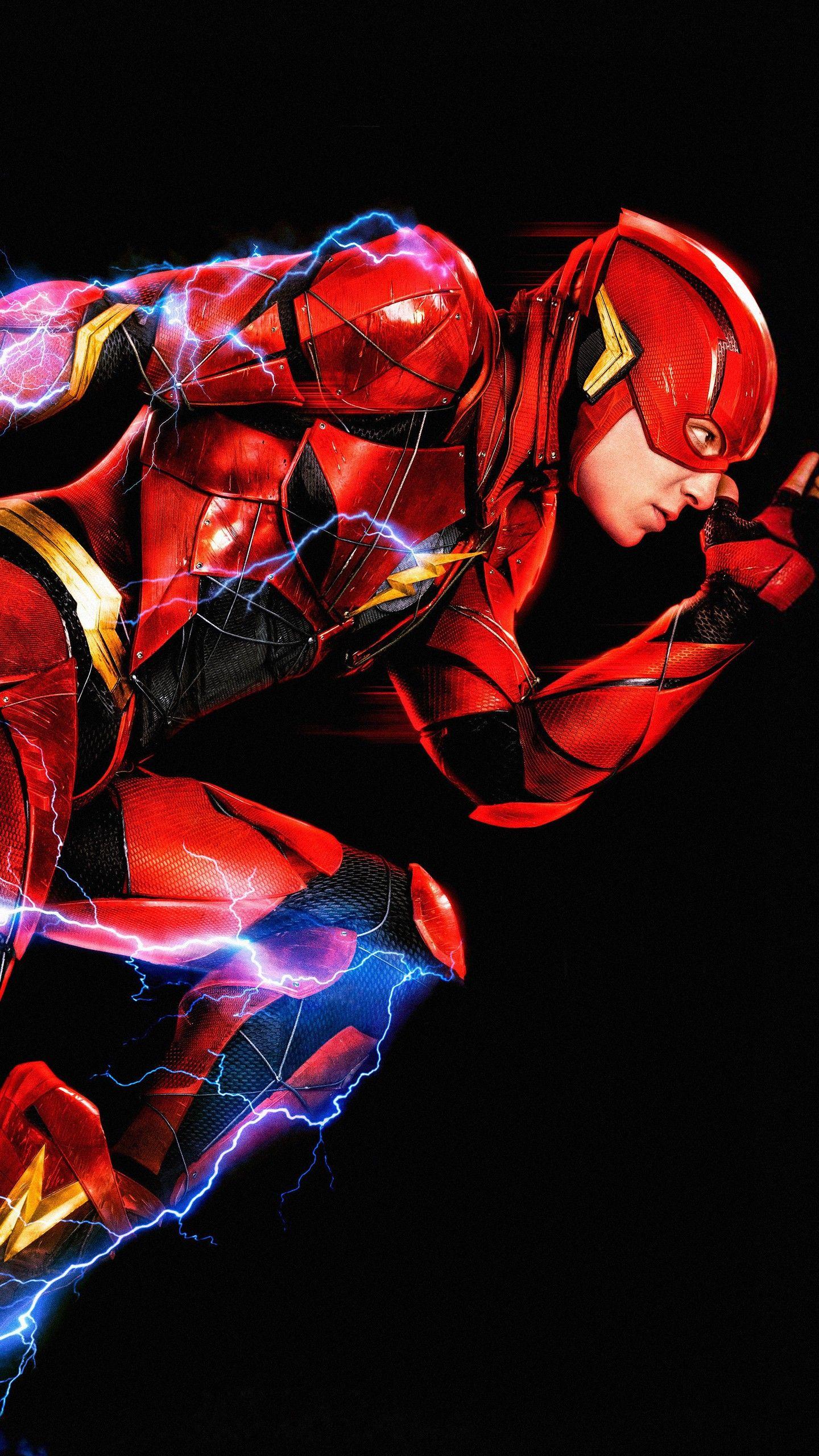 1440x2560 The Flash in Justice League HD Wallpaper