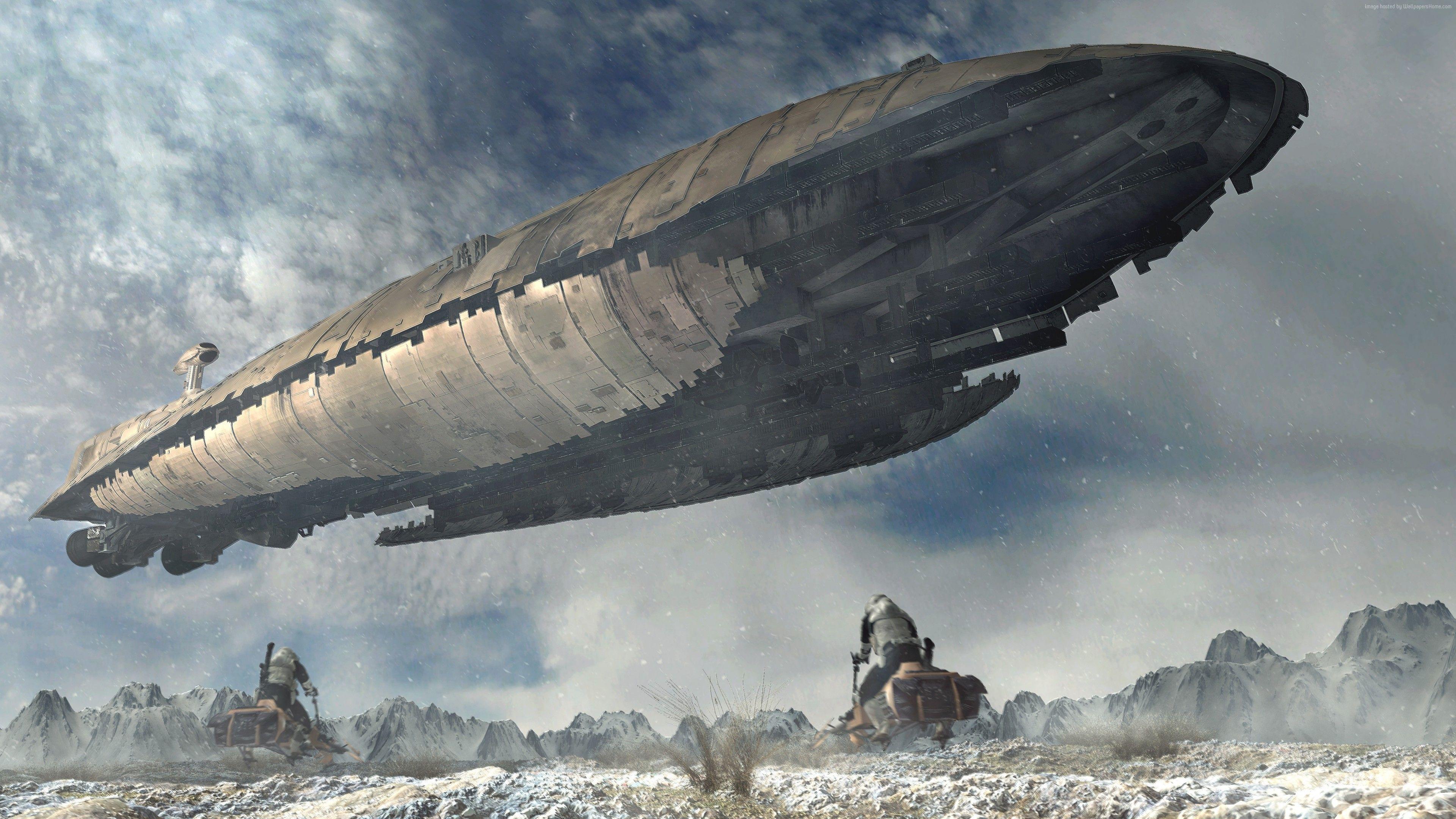3840x2160 Wallpaper Scout Trooper, Spaceship, Star Wars, 4K, 5K, Art Wallpaper Download Resolution 4K Wallpaper