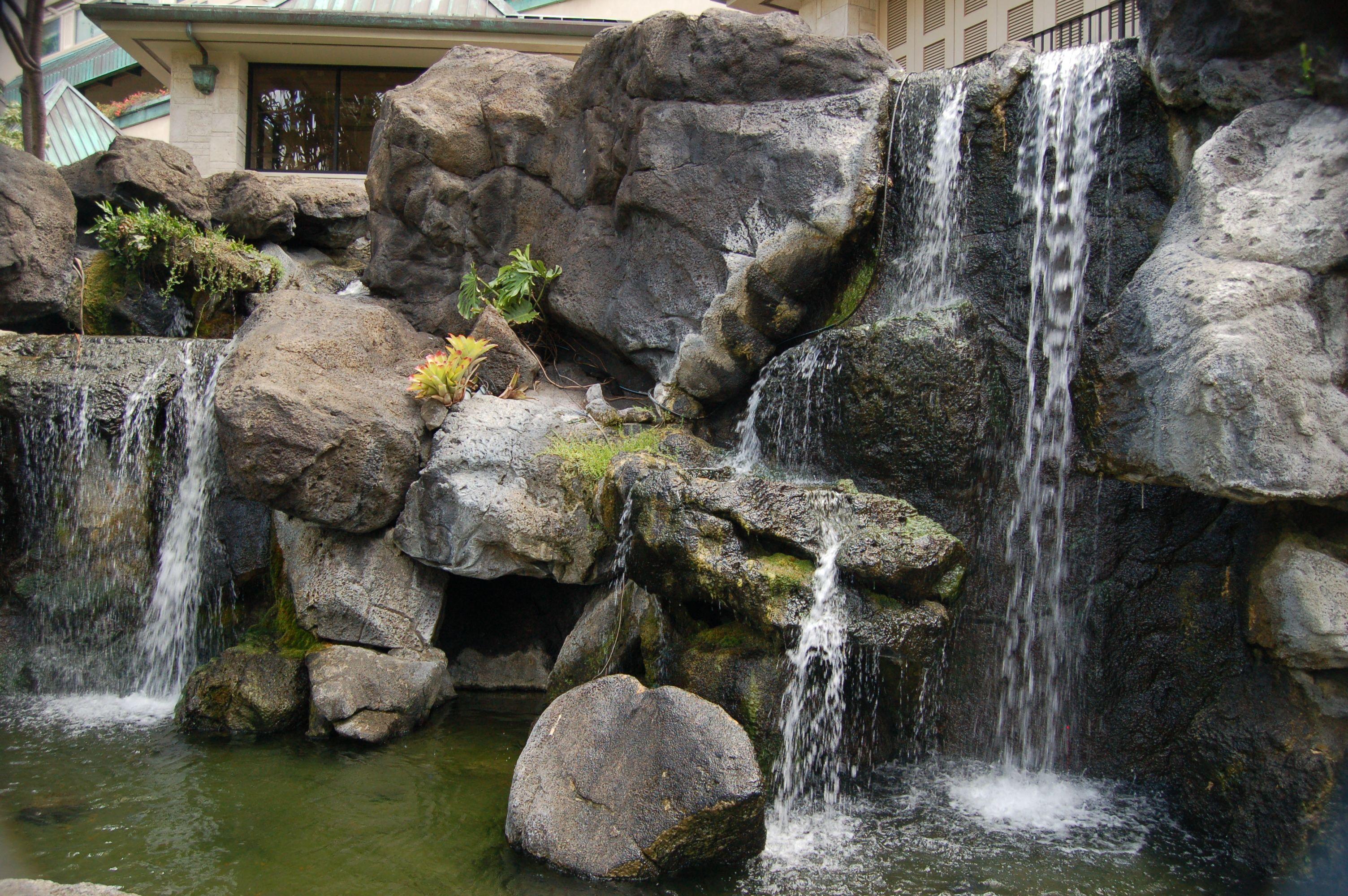 3008x2000 Reliable Man Made Waterfalls Hilton Hawaiian Village Waterfall