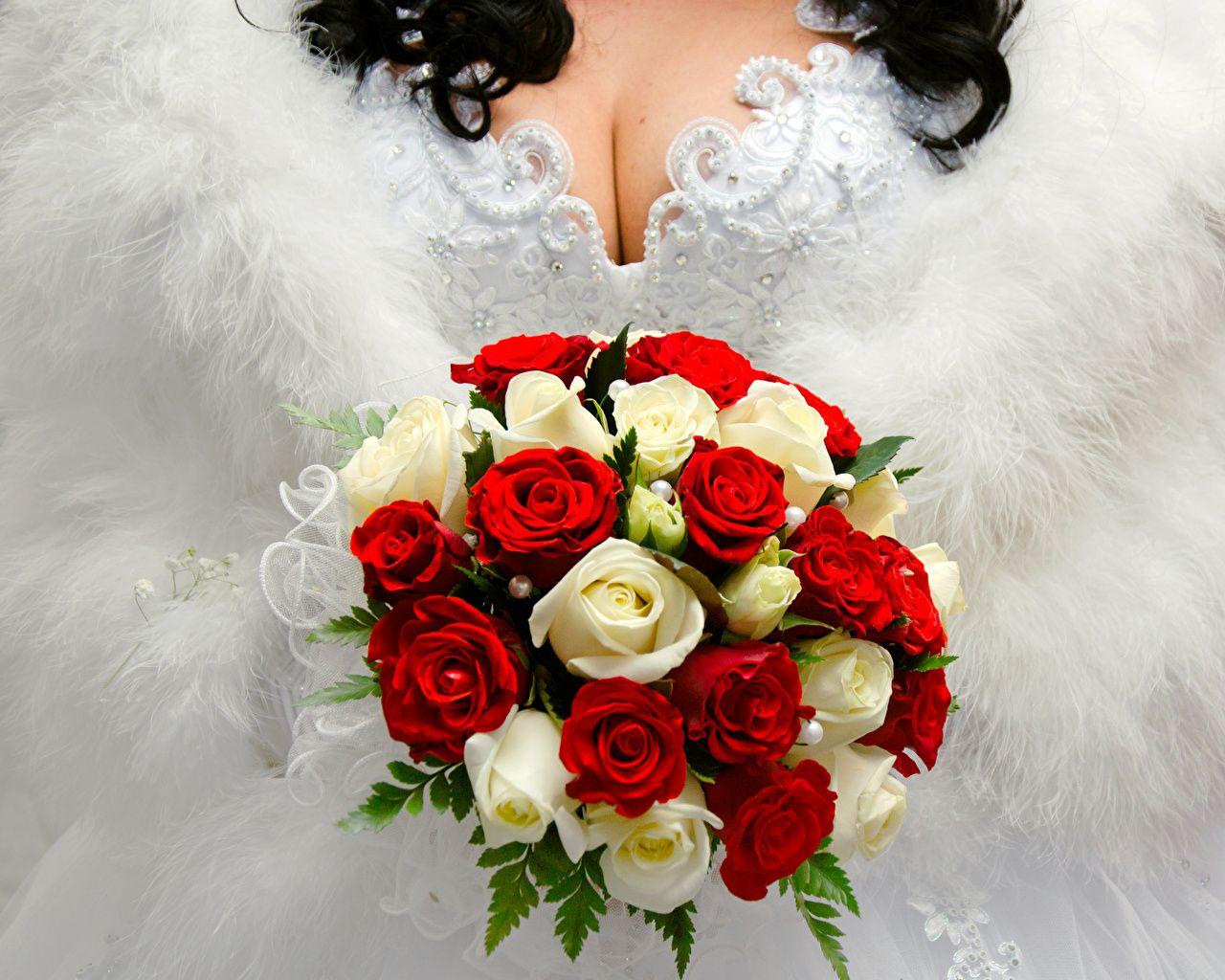 1280x1024 Desktop Wallpaper Wedding Bouquets rose Flowers