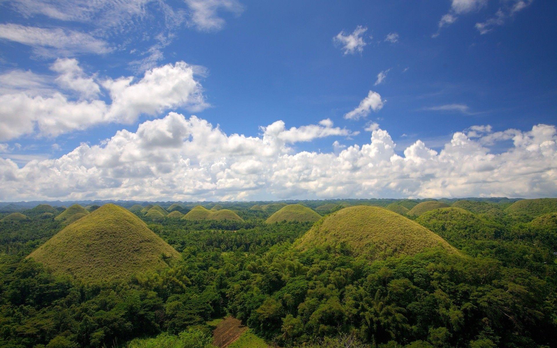1920x1200 Landscapes: Philippines Landscapes Hills Chocolate HD Background