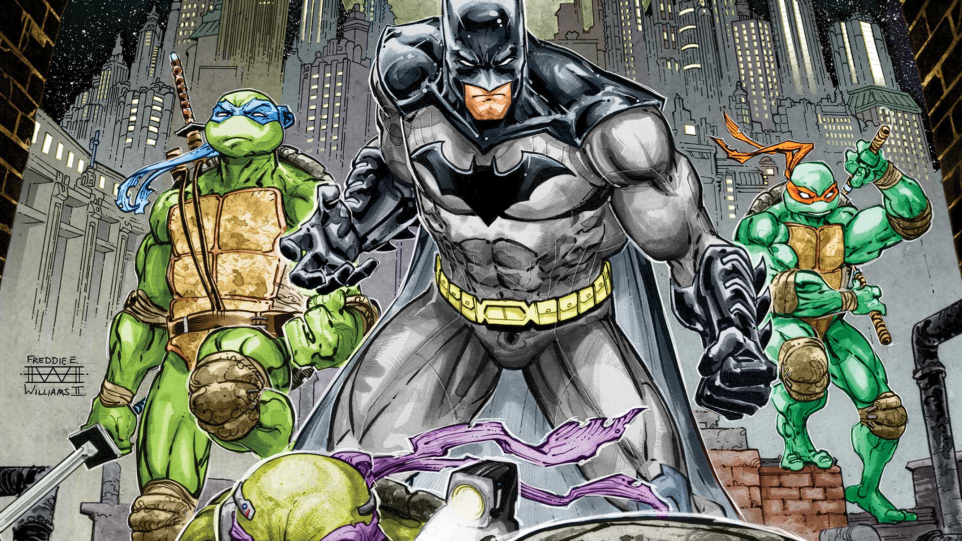 1920x1080 Batman And The Ninja Turtles (2016) Pat's Comic Review