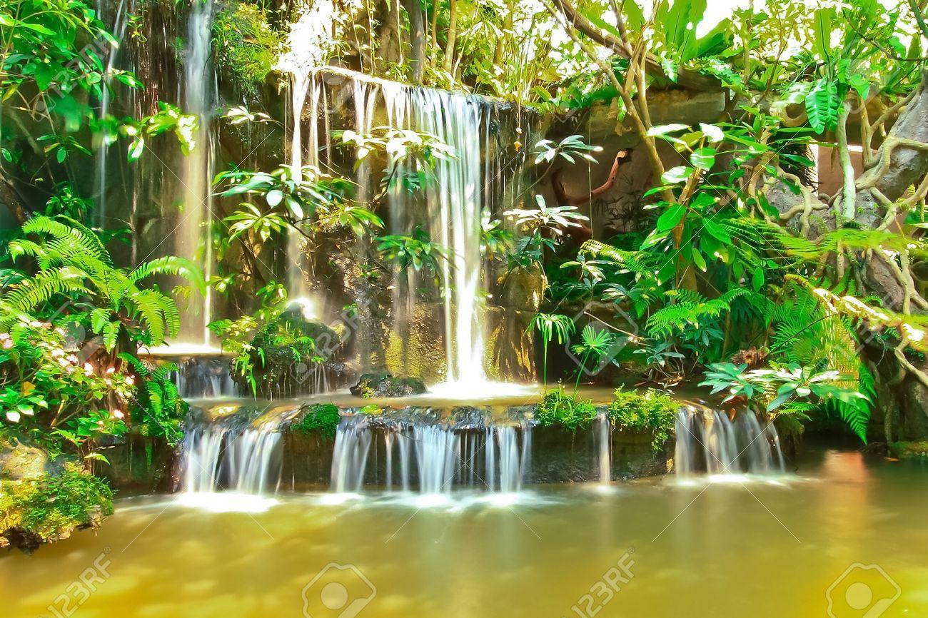 1300x866 Exploit Man Made Waterfalls Beautiful Tropical Garden