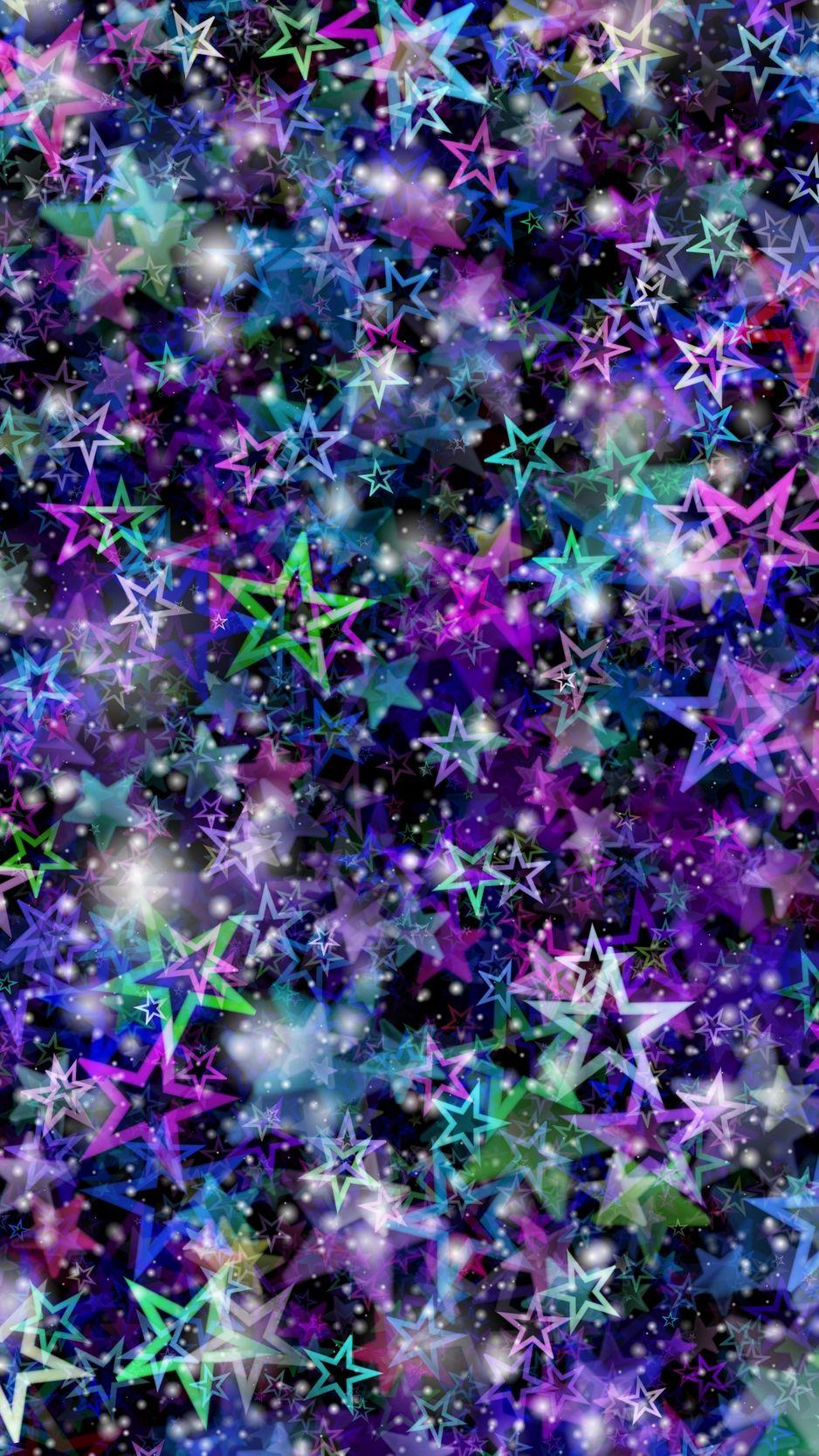 938x1668 Wallpaper Stars, Colorful, Glare, Glitter, Art Colorful Wallpaper iPhone