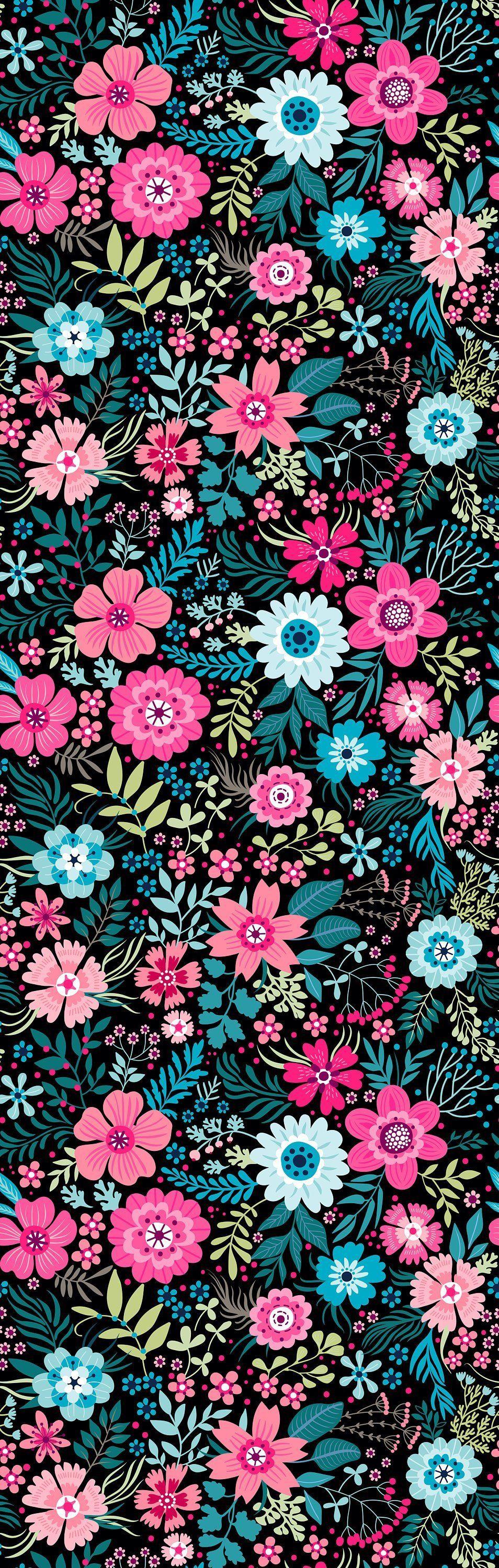 954x3000 Removable Wallpaper Self Adhesive Wallpaper Cute Colorful Flowers Peel