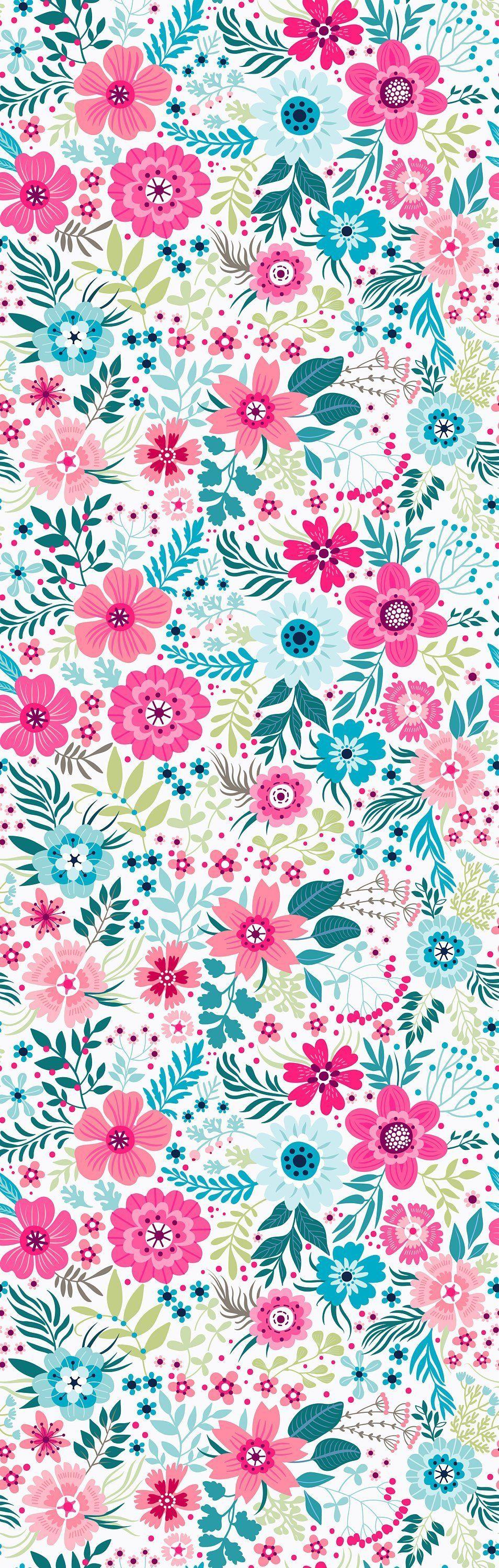 954x3000 Removable Wallpaper Self Adhesive Wallpaper Cute Colorful Flowers Peel