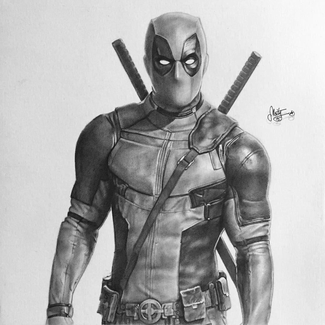 1080x1080 Stephan Moity ✍ on Instagram: “Black Deadpool • graphite pencils / A4 smooth Bristol paper • What do you. Deadpool drawing, Avengers drawings, Marvel drawings