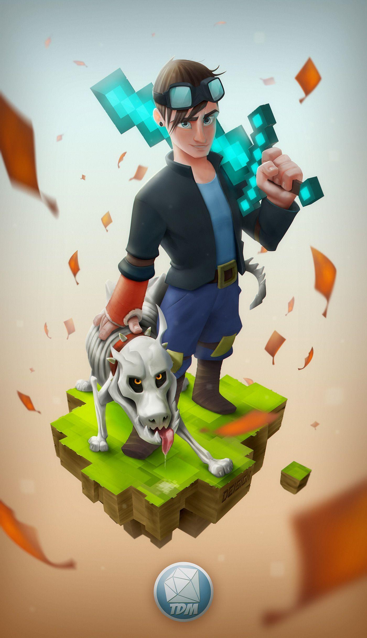 1400x2431 Adobe / Make It Dei G. (DEISIGN) x DanTDM. Minecraft fan art, Minecraft drawings, Minecraft wallpaper