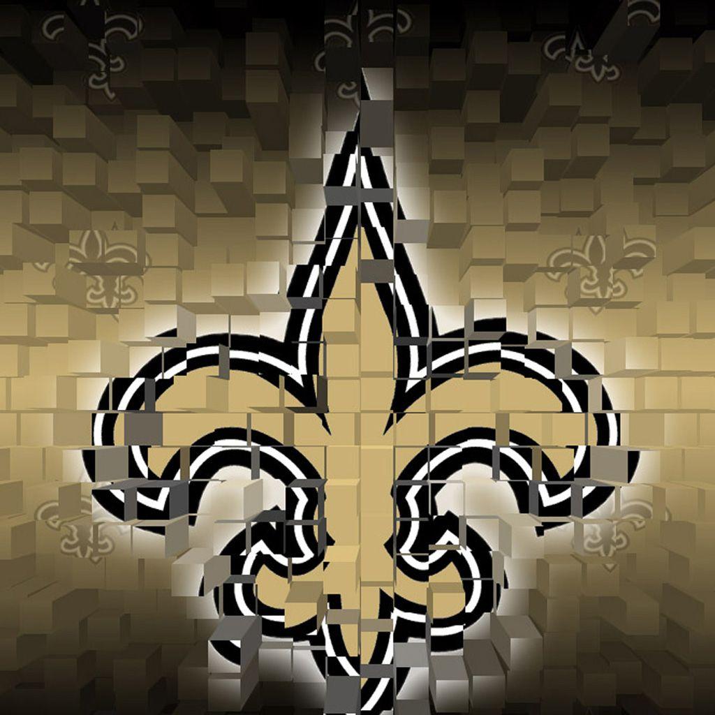 1024x1024 New Orleans Saints Team Logo iPad Wallpaper