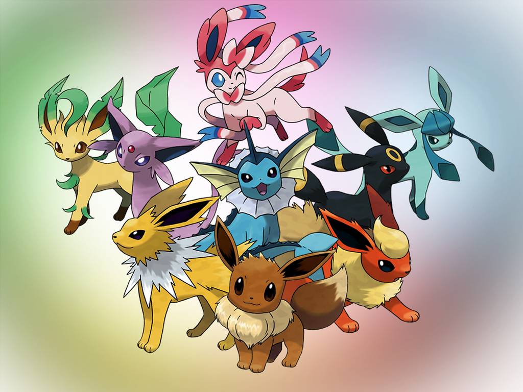 1024x768 pokemon galery: Pokemon Eeveelutions Wallpaper
