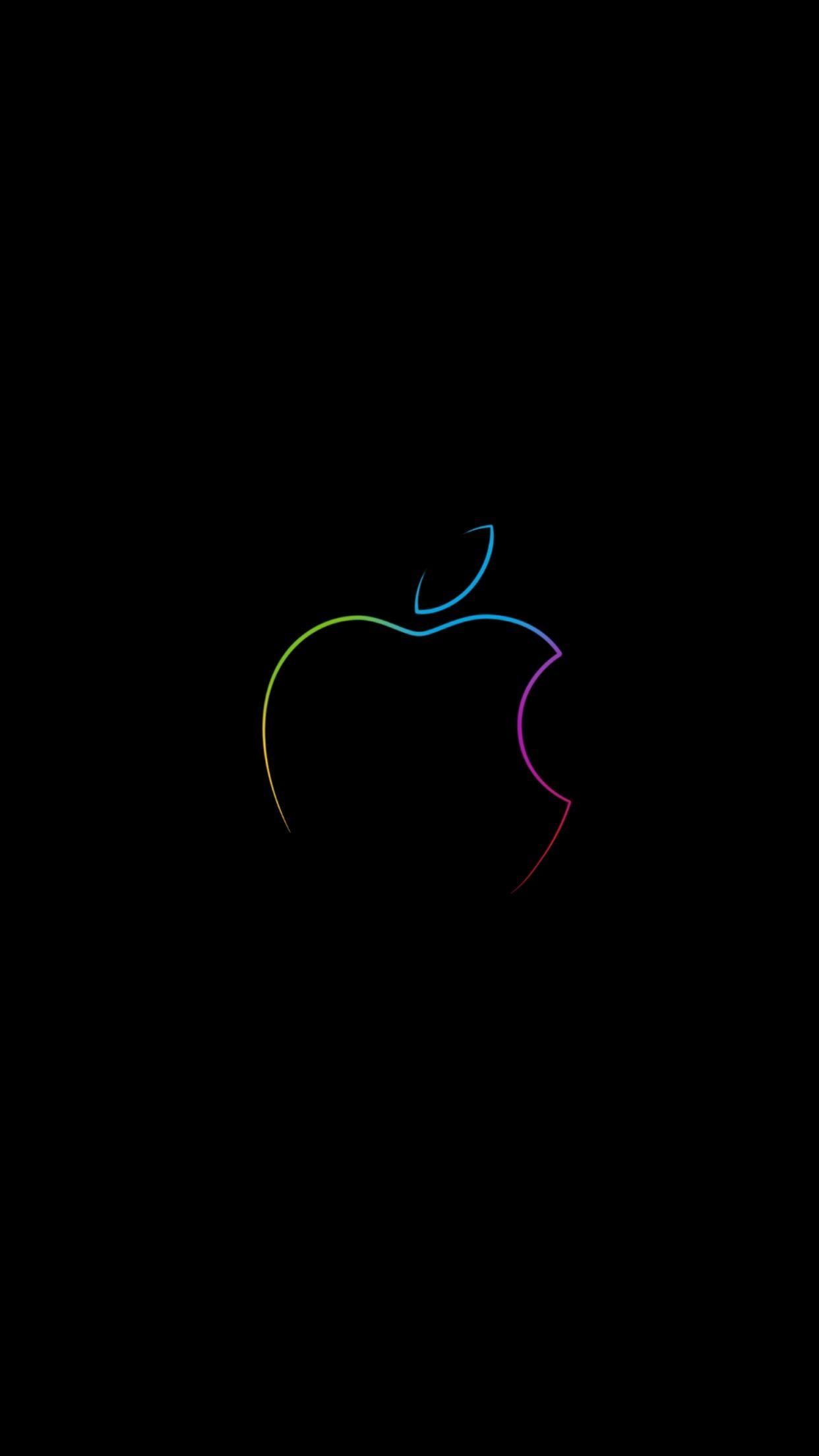 1242x2208 Download Apple Store Wallpaper Featuring The Colorful Apple Logo