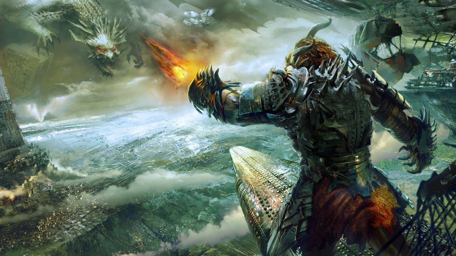 1920x1080 Full HD Wallpaper heart of thorns guild wars 2 spell evil dragon