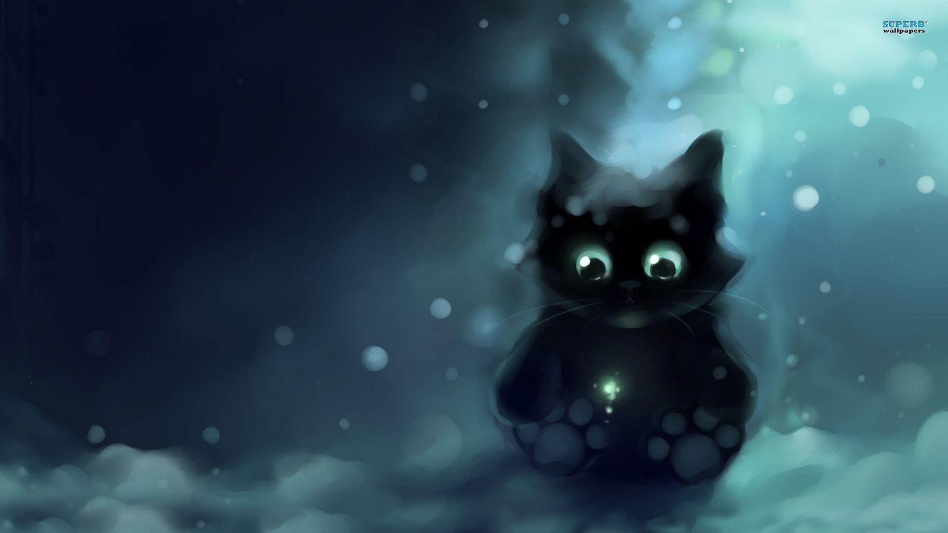 1920x1080 Cartoon Cat Wallpaper